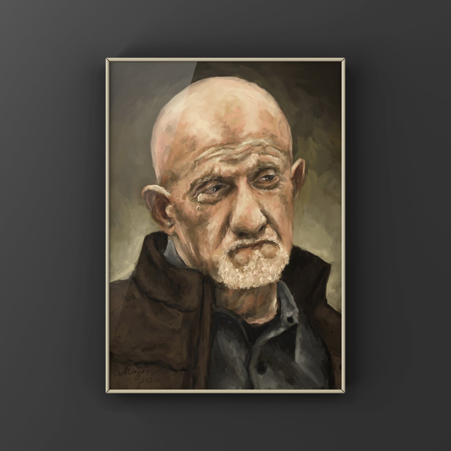 Mike Ehrmantraut Portrait, 2022 Art Print Mingo Art