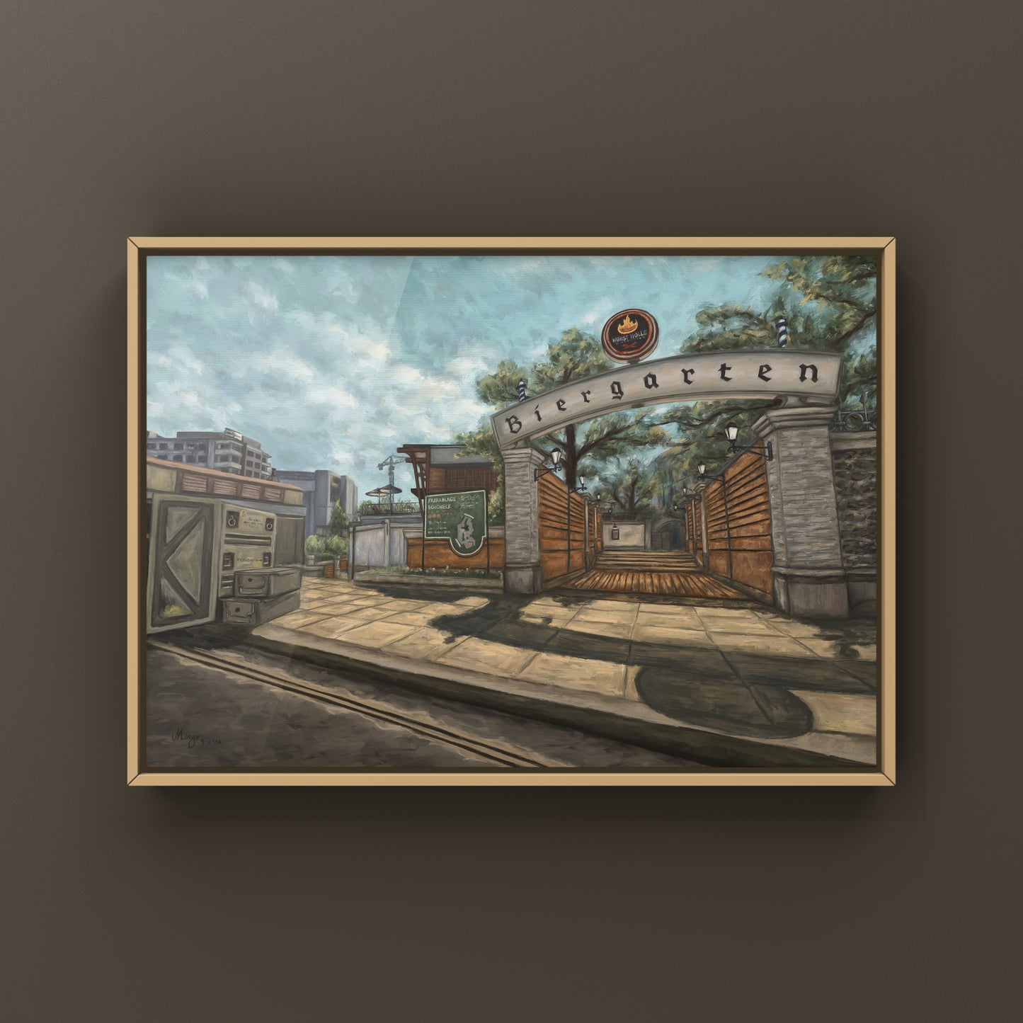Biergarten, 2023 Art Print Mingo Art