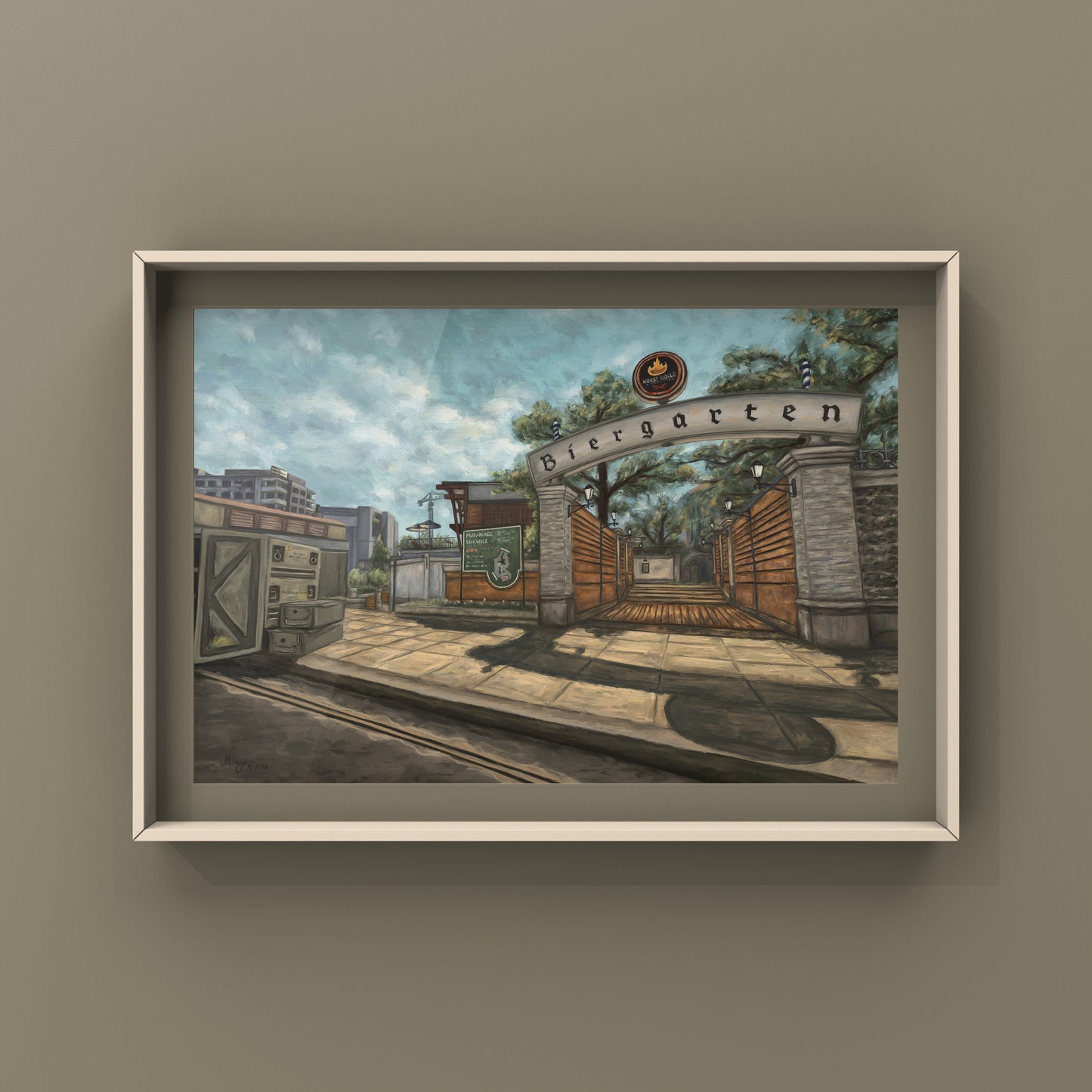 Biergarten, 2023 Art Print Mingo Art