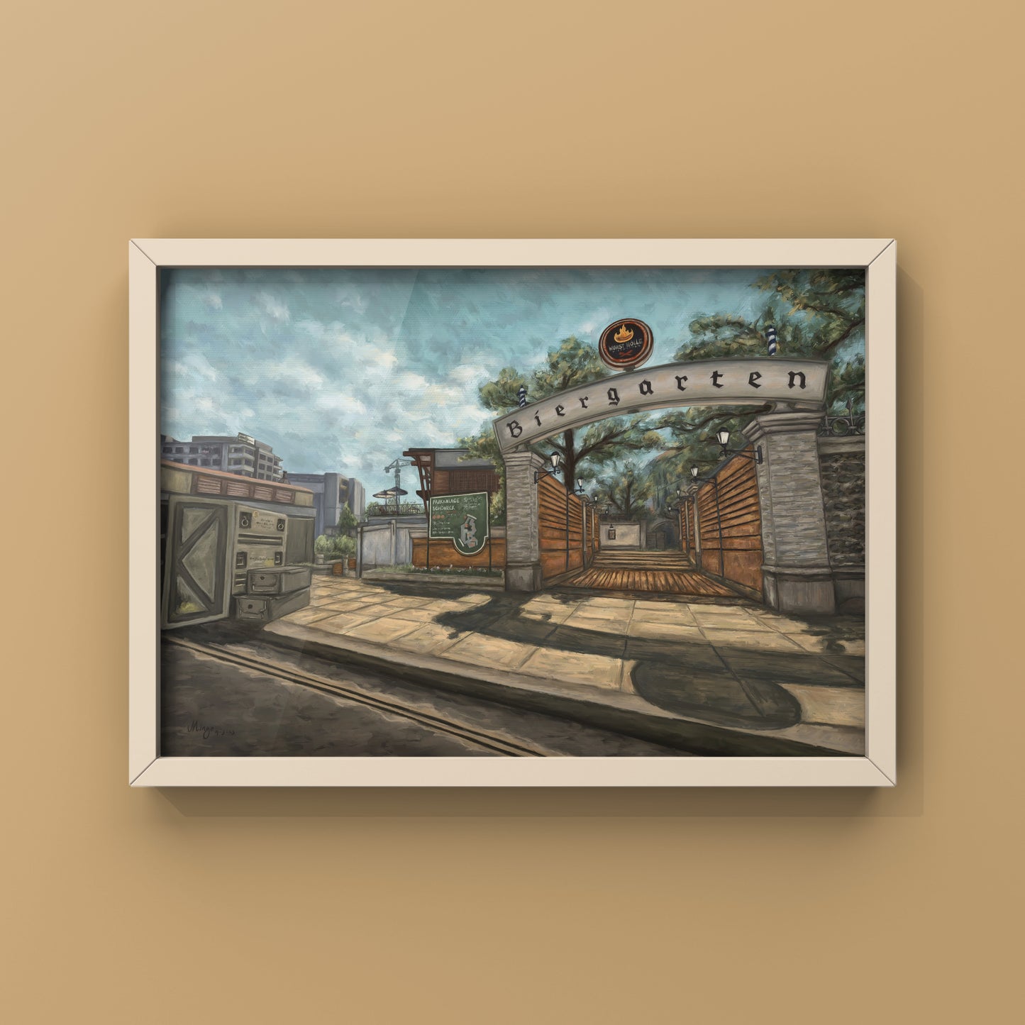 Biergarten, 2023 Art Print Mingo Art