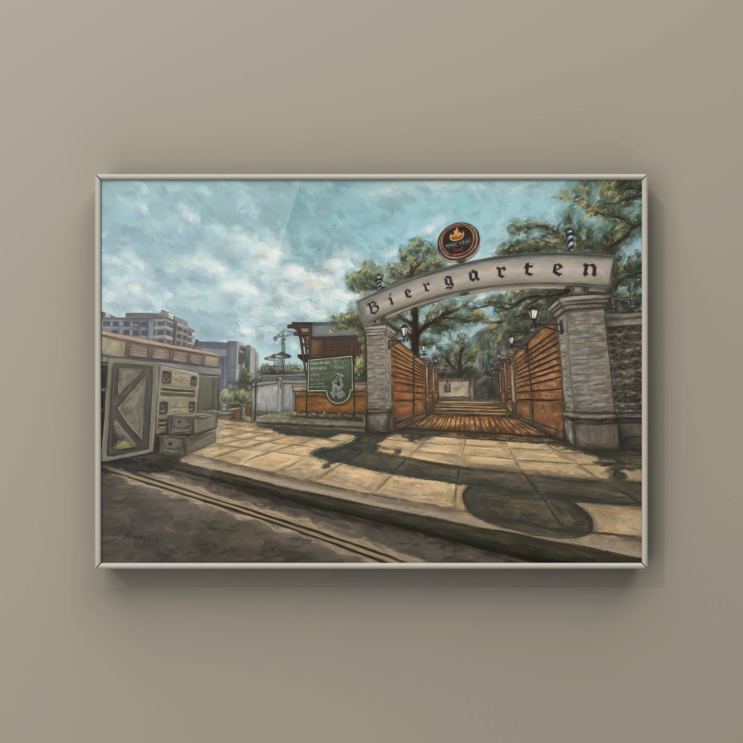 Biergarten, 2023 Art Print Mingo Art