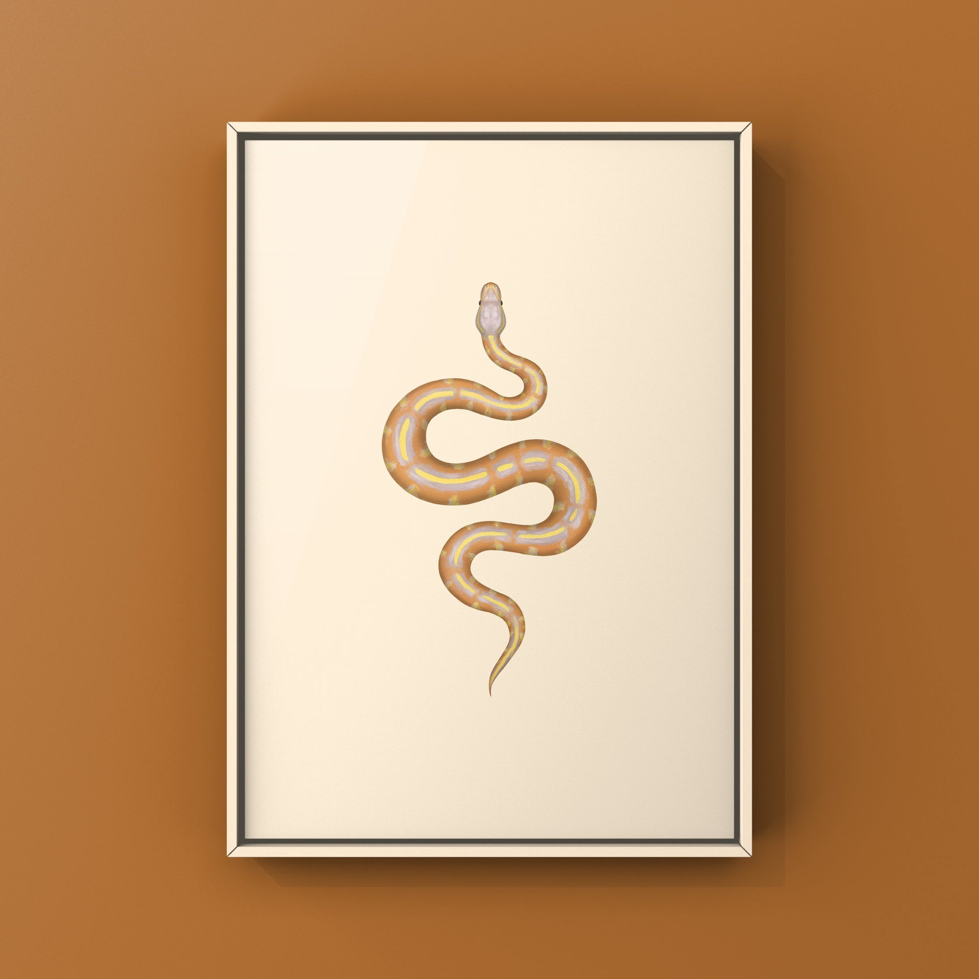 Banana Super Asphalt Ball Python Art Print from The Silk Ranch