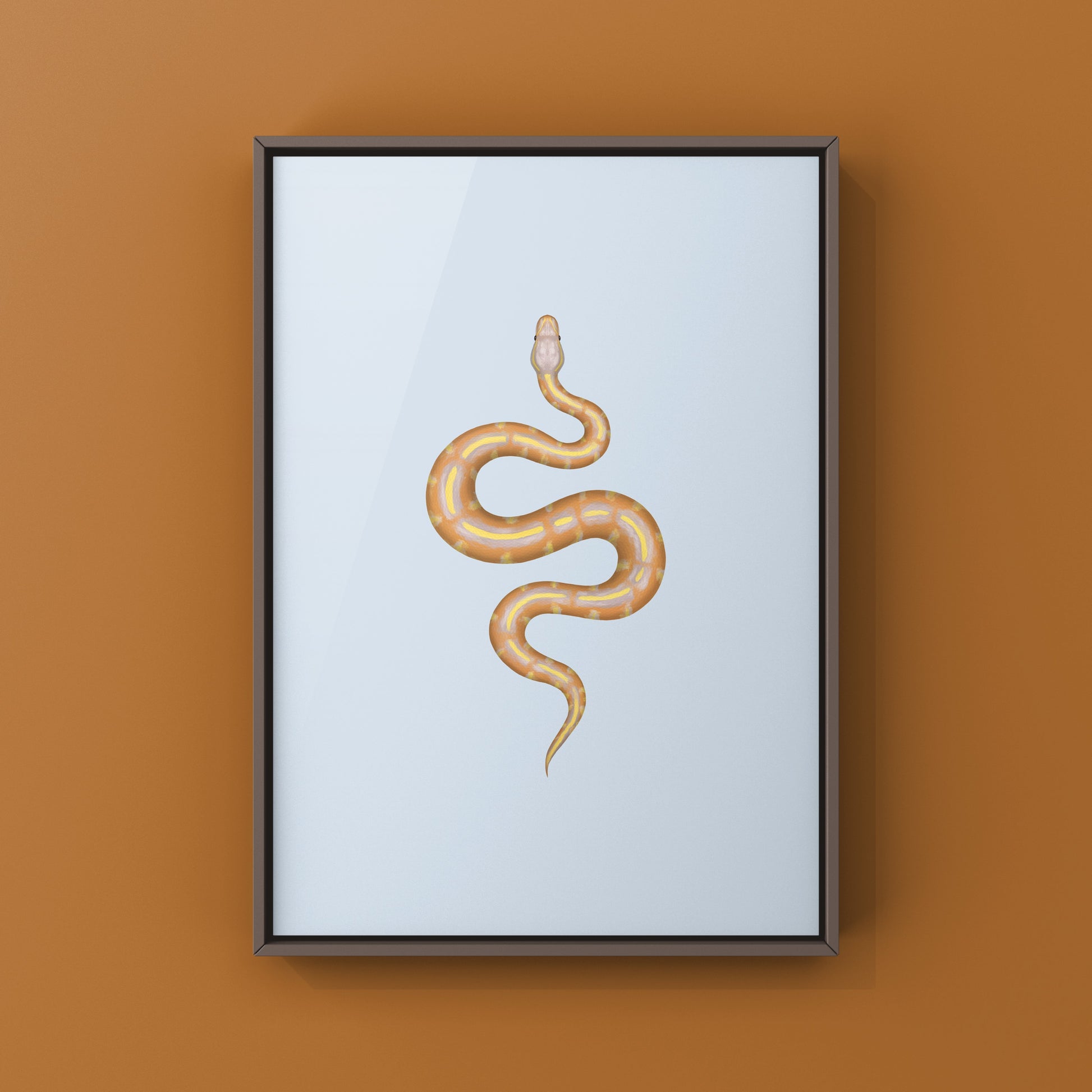 Banana Super Asphalt Ball Python Art Print from The Silk Ranch