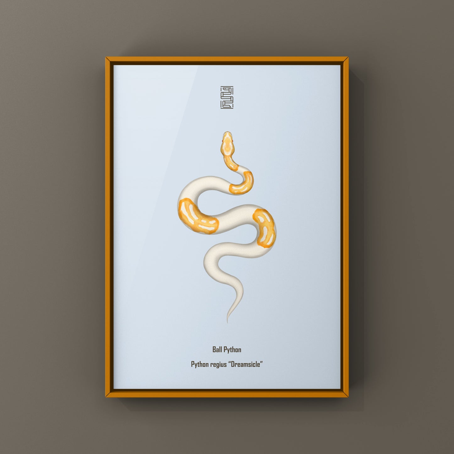 Dreamsicle Ball Python Art Print from The Silk Ranch