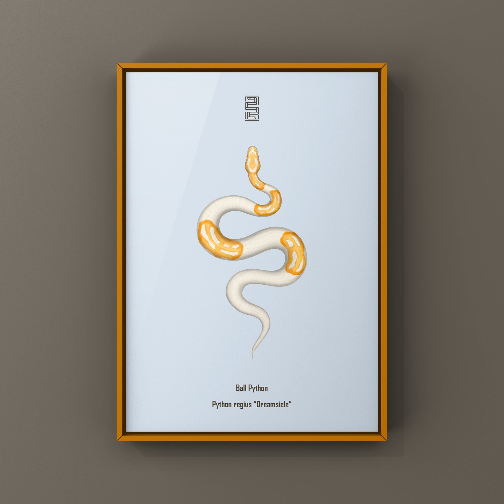 Dreamsicle Ball Python Art Print from The Silk Ranch