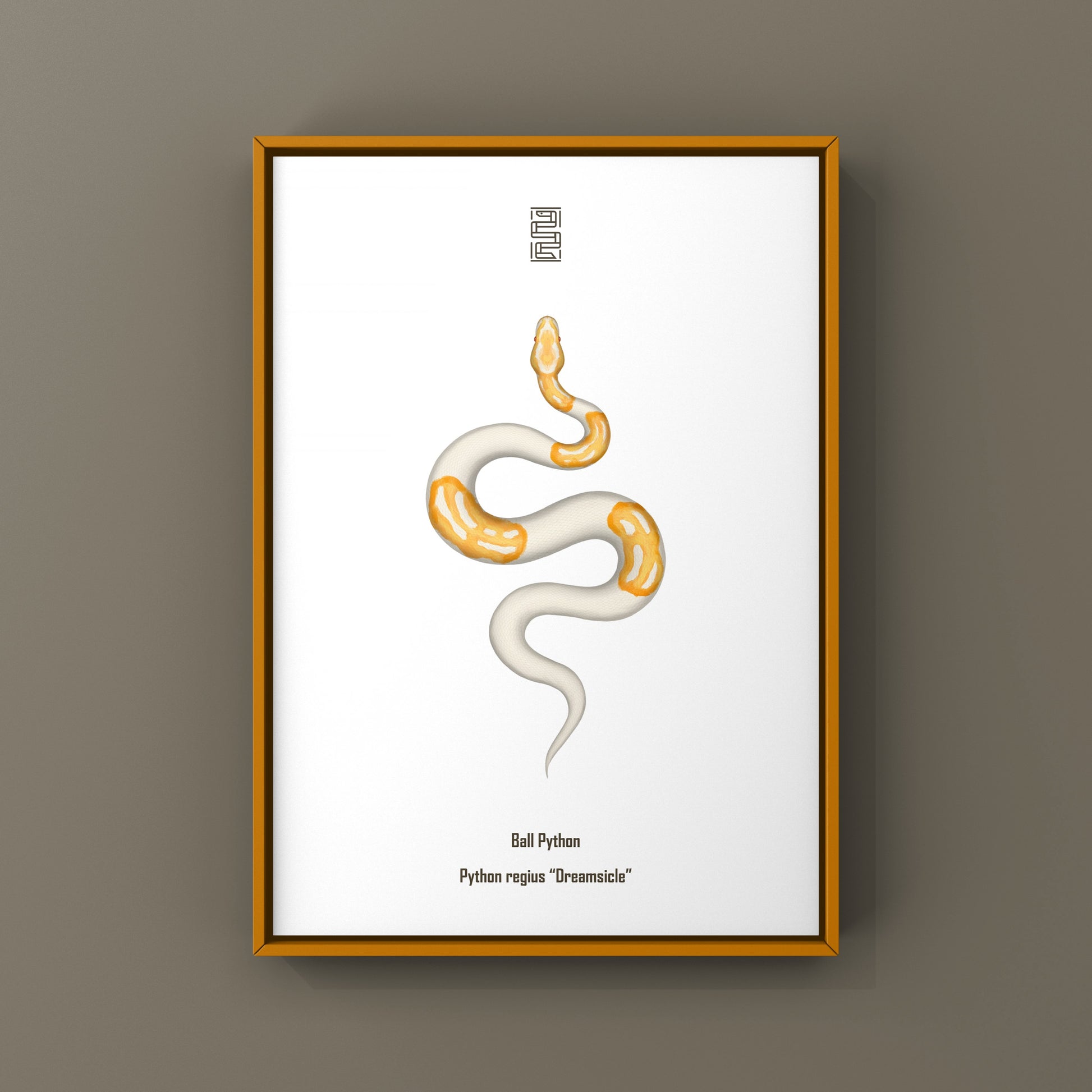 Dreamsicle Ball Python Art Print from The Silk Ranch