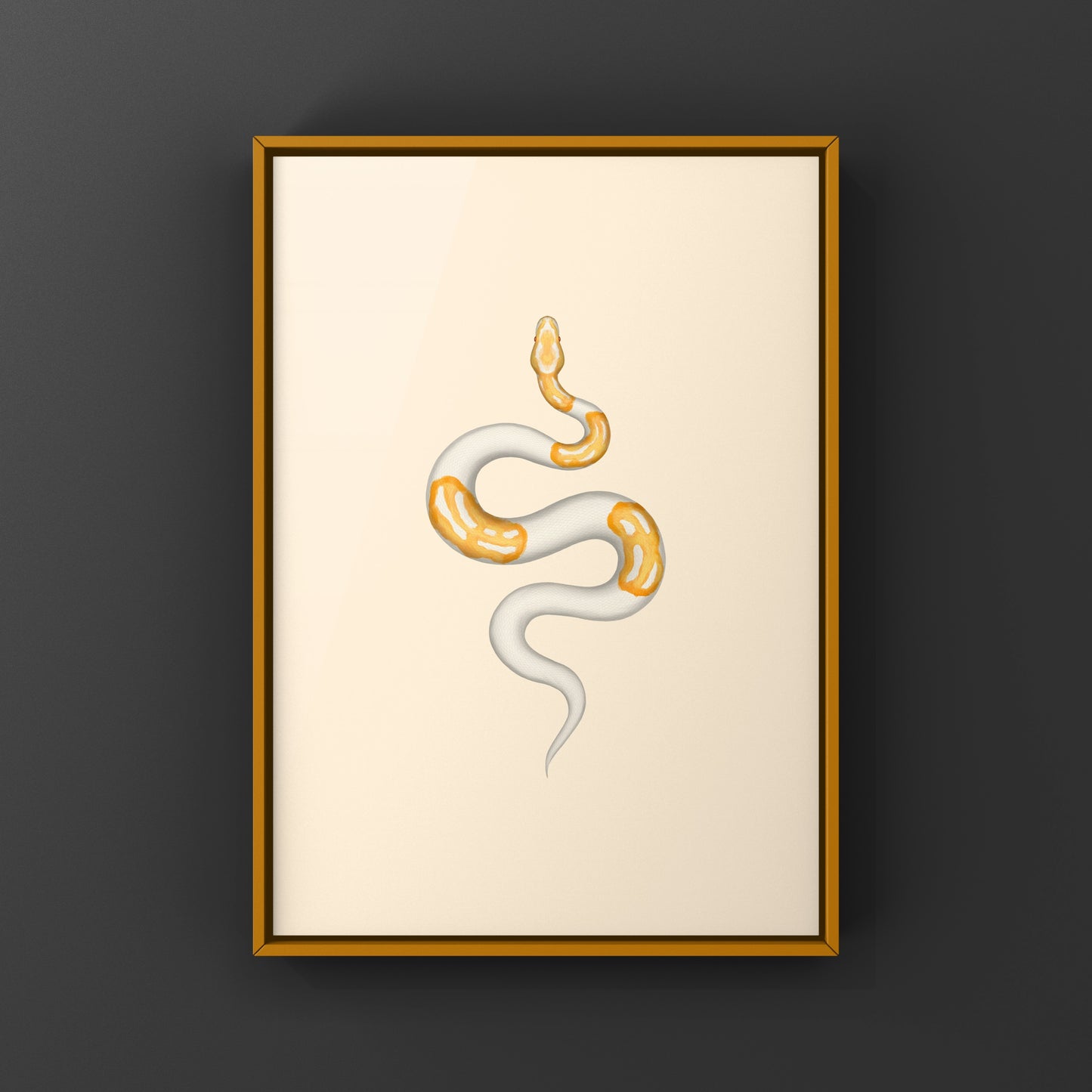 Dreamsicle Ball Python Art Print from The Silk Ranch