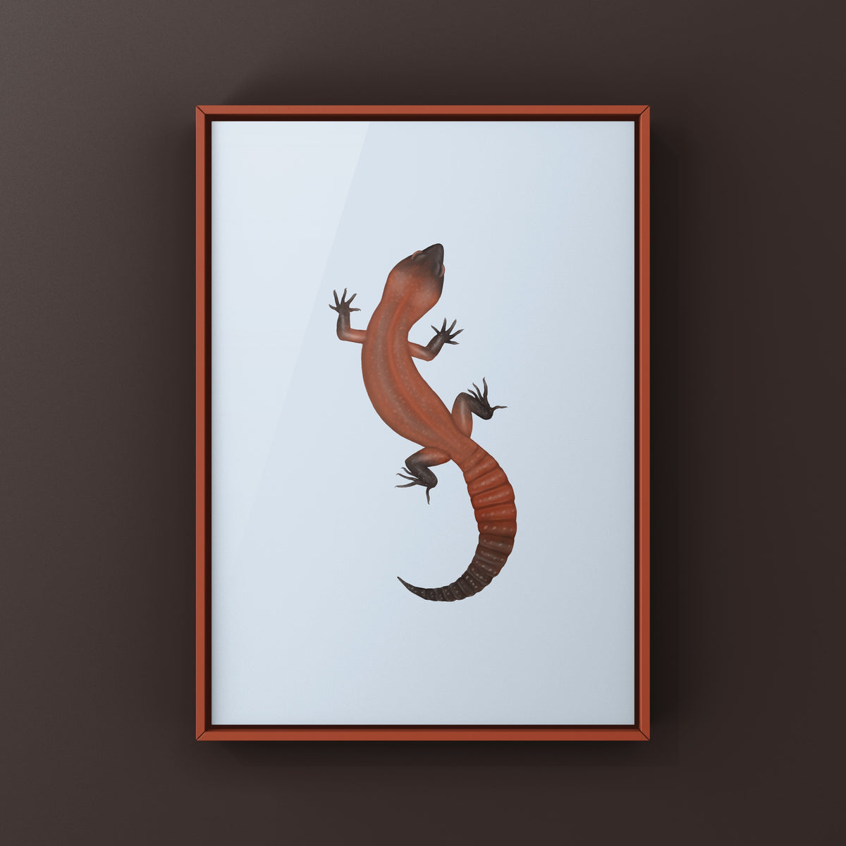 Black Night Blood Leopard Gecko Art Print (Eublepharis macularius)