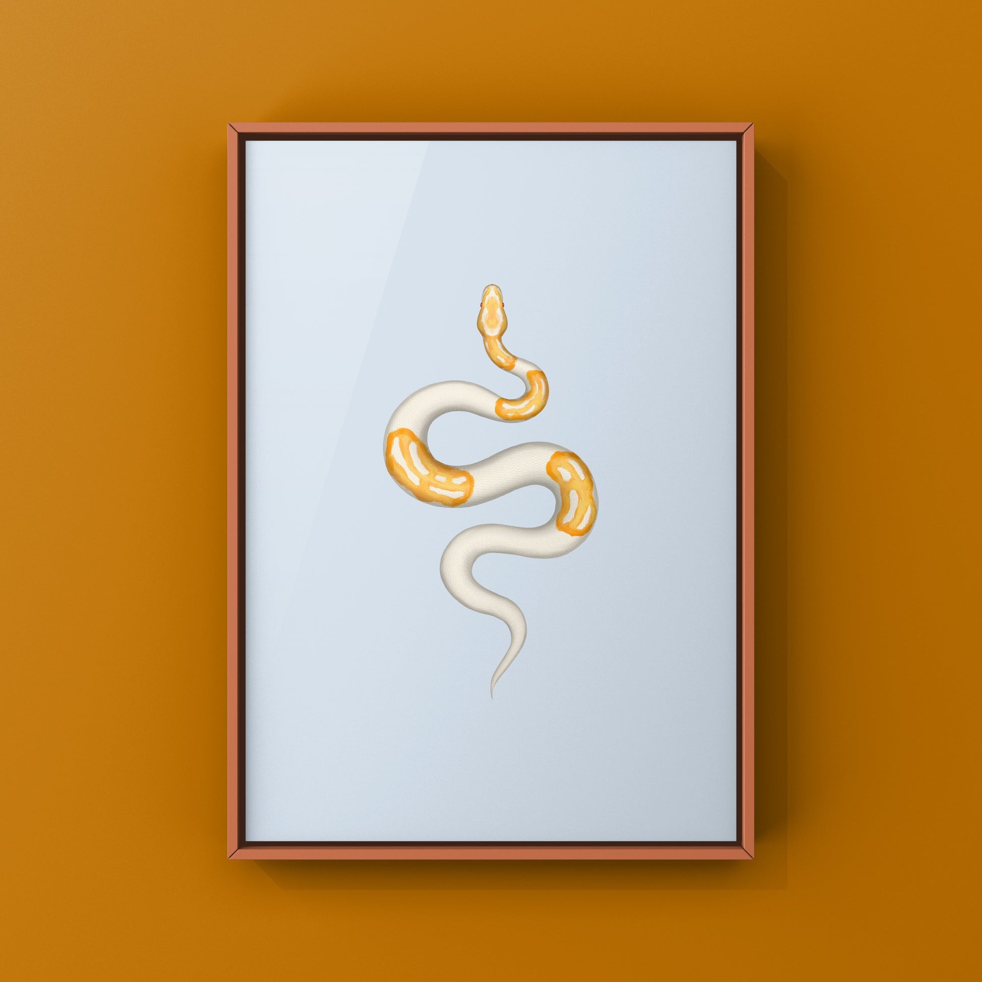 Dreamsicle Ball Python Art Print from The Silk Ranch