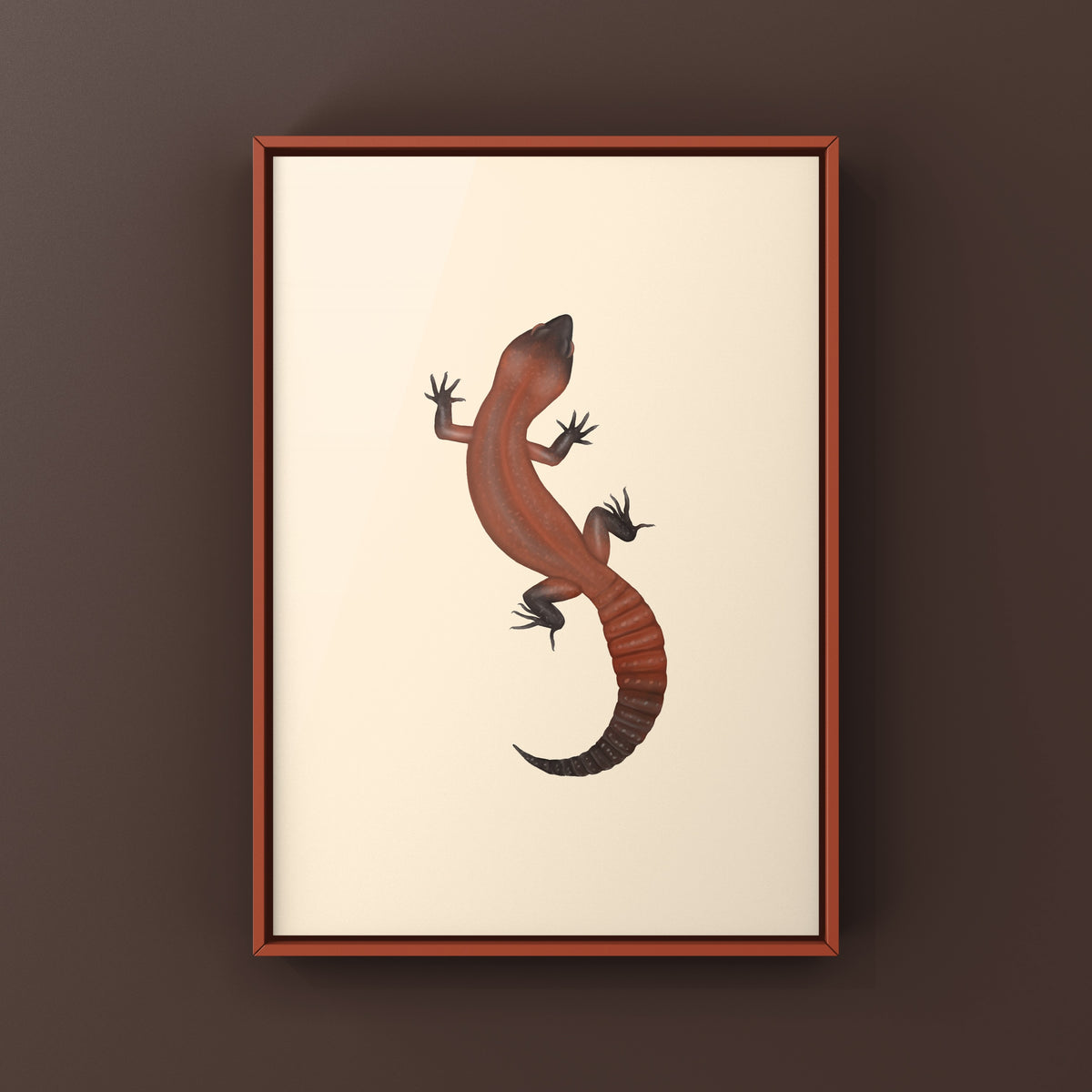 Black Night Blood Leopard Gecko Art Print (Eublepharis macularius)