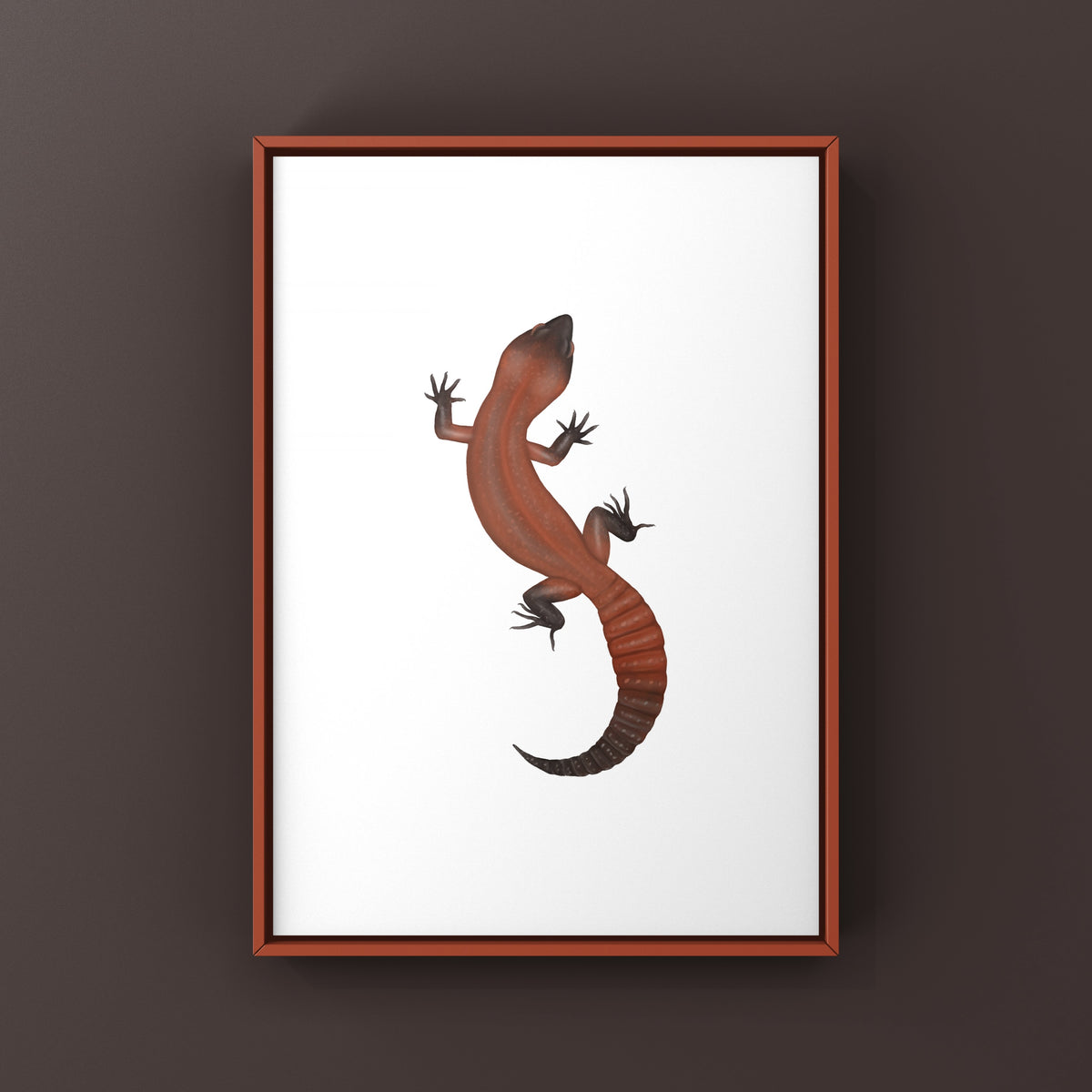 Black Night Blood Leopard Gecko Art Print (Eublepharis macularius)