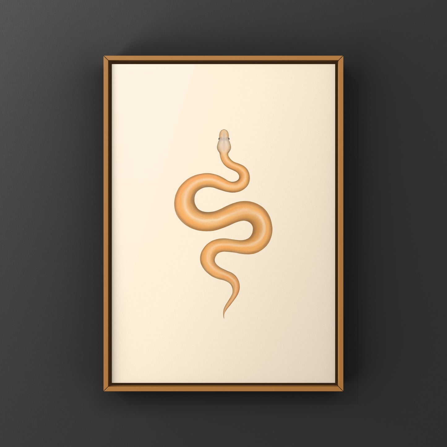 Banana Cinnamon G-Stripe Ball Python Art Print