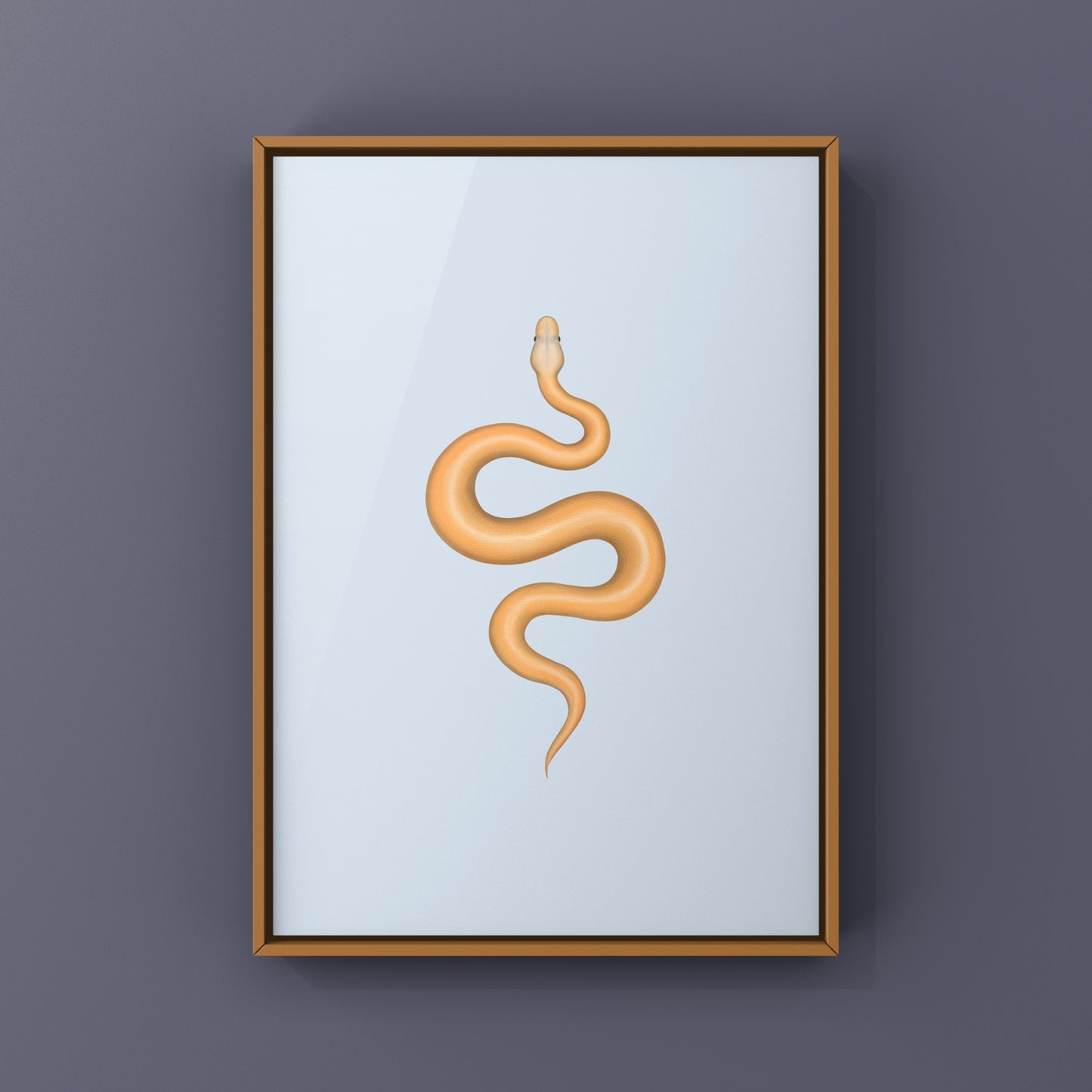 Banana Cinnamon G-Stripe Ball Python Art Print