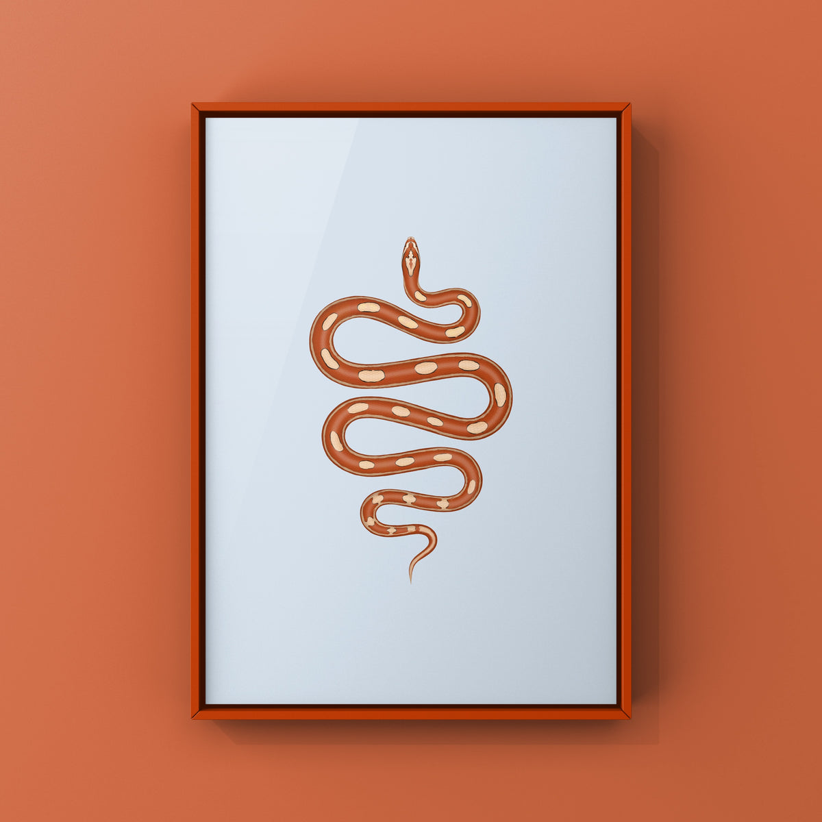 Motley Corn Snake Art Print (Pantherophis guttatus)