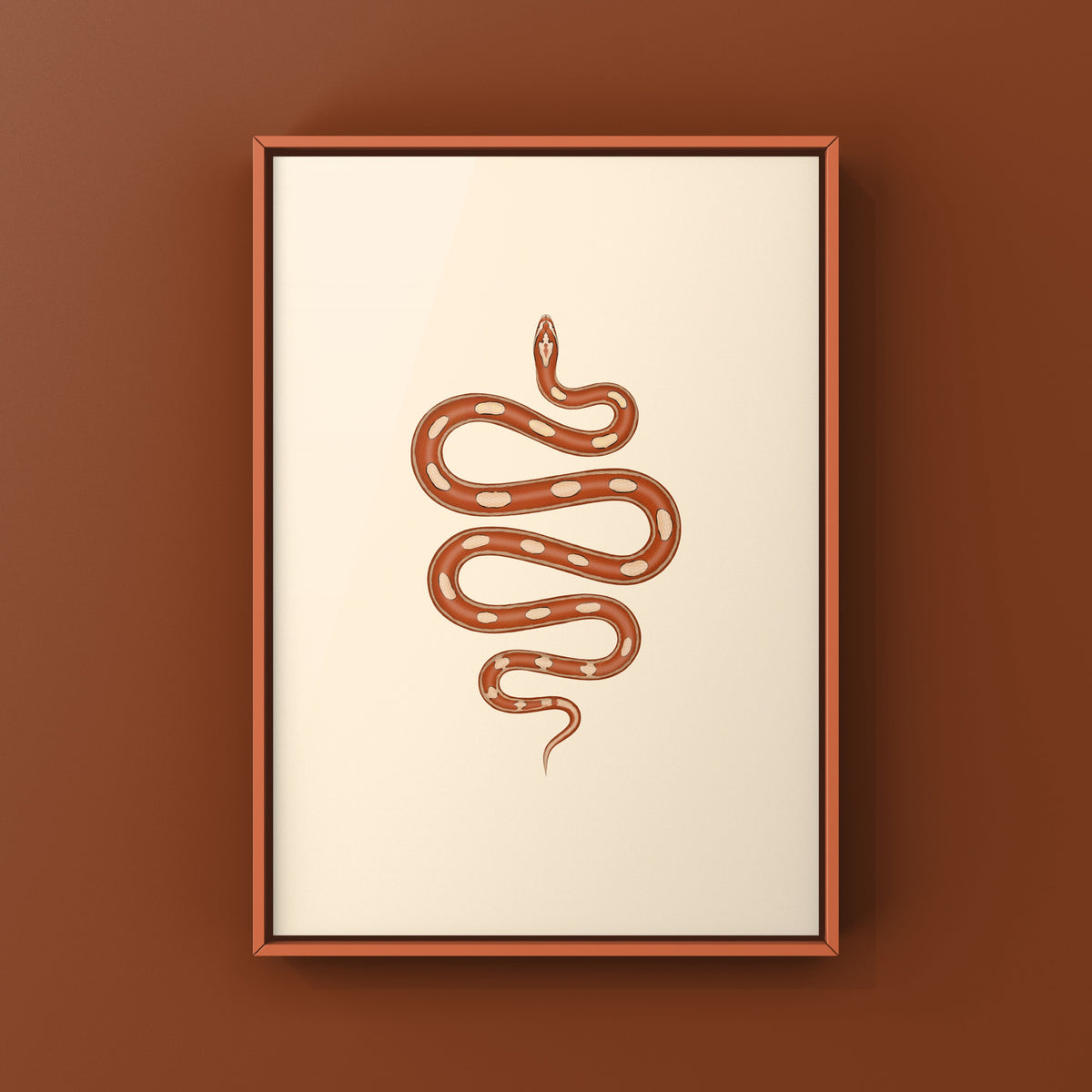 Motley Corn Snake Art Print (Pantherophis guttatus)