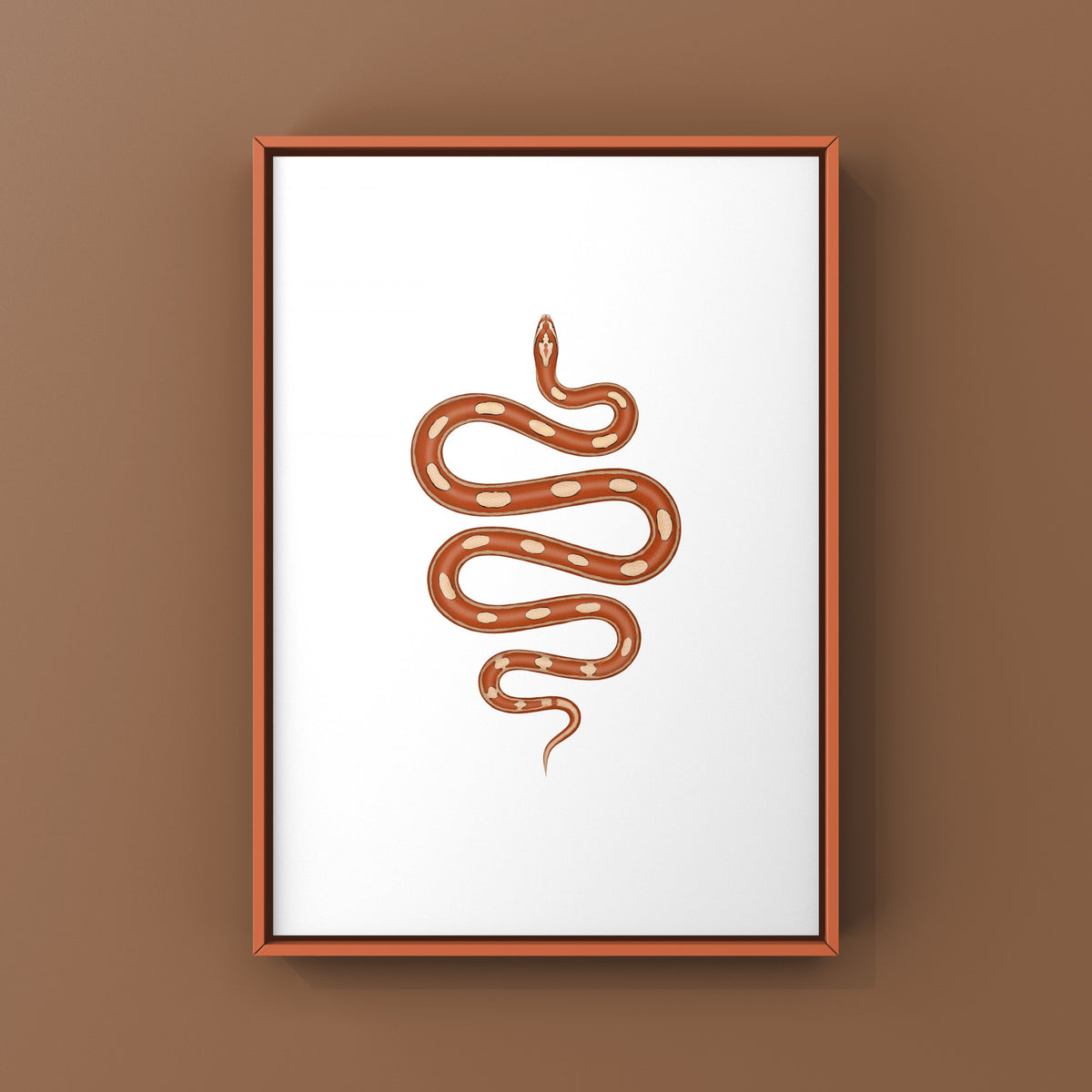Motley Corn Snake Art Print (Pantherophis guttatus)