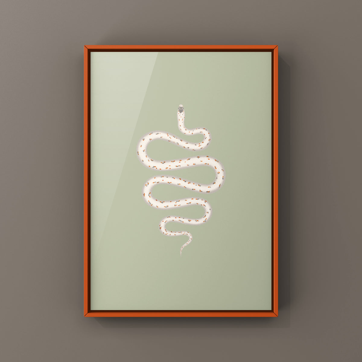 Palmetto Corn Snake Art Print (Pantherophis guttatus)