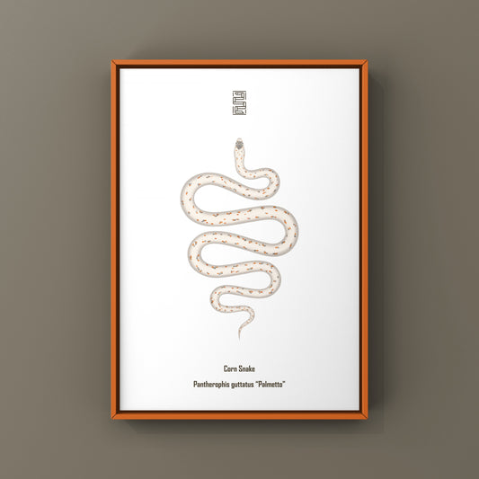 Palmetto Corn Snake Art Print (Pantherophis guttatus)