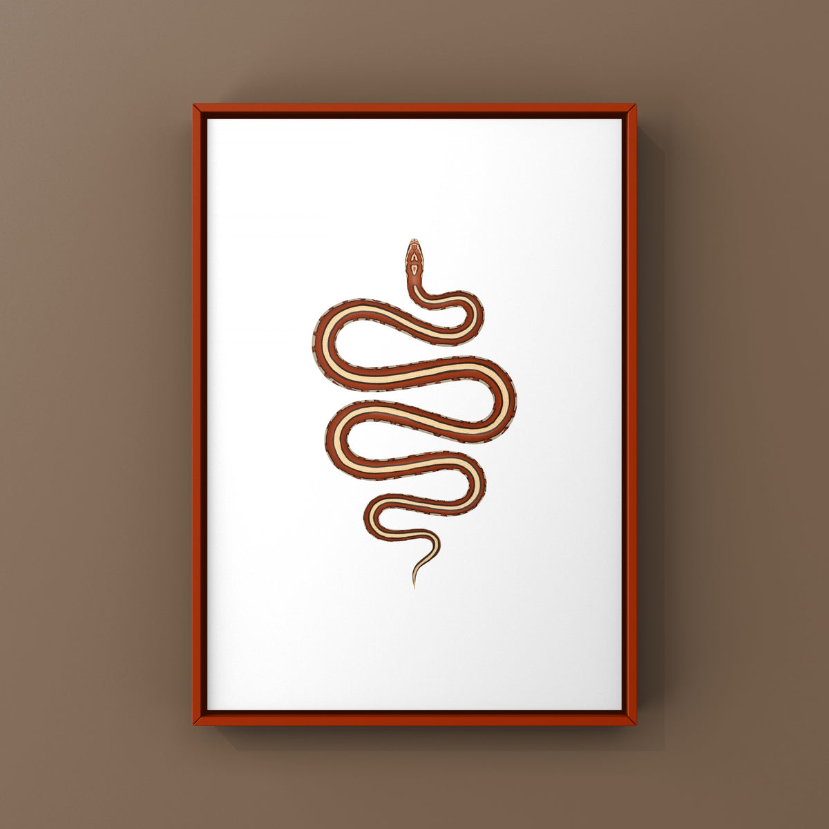 Tessera Corn Snake Art Print (Pantherophis guttatus)