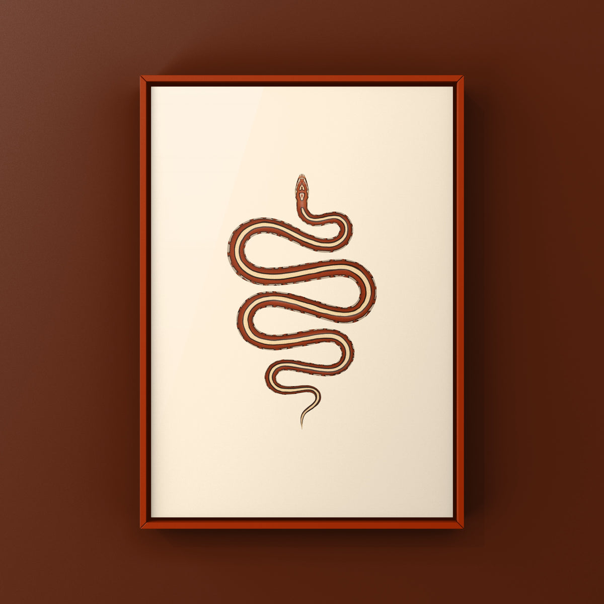 Tessera Corn Snake Art Print (Pantherophis guttatus)