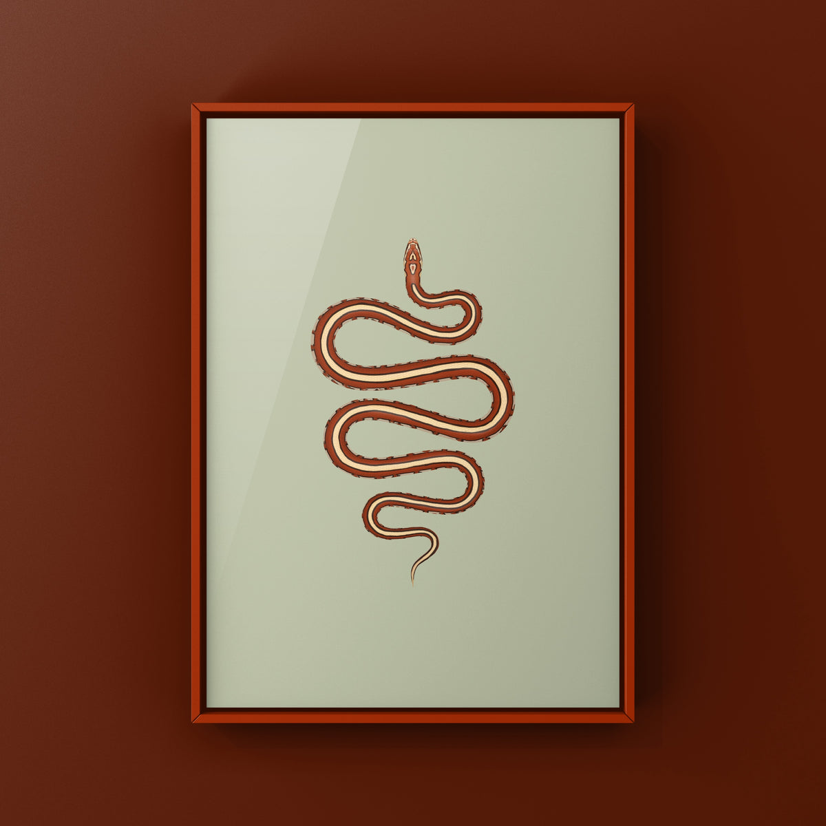 Tessera Corn Snake Art Print (Pantherophis guttatus)