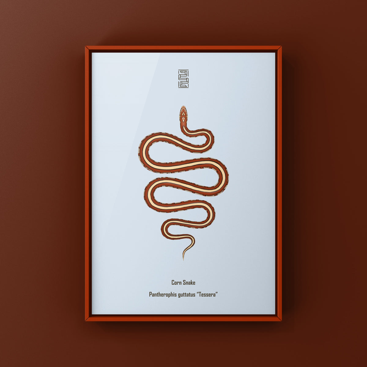 Tessera Corn Snake Art Print (Pantherophis guttatus)
