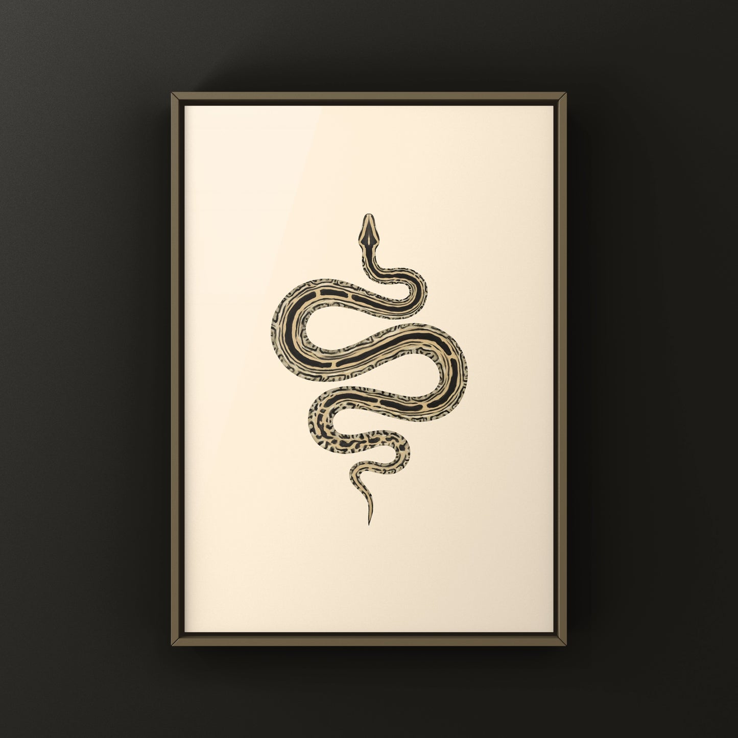 Labyrinth Burmese Python art print by The Silk Ranch featuring detailed illustration of a Python bivittatus snake.