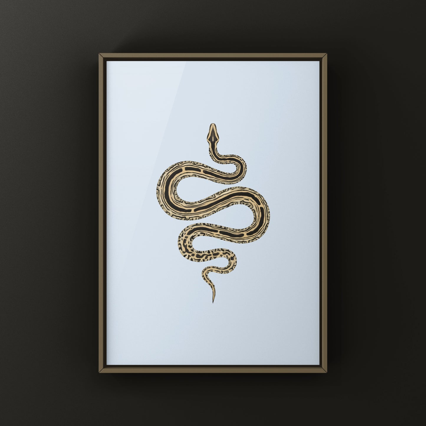 Labyrinth Burmese Python art print featuring detailed illustration of Python bivittatus by The Silk Ranch