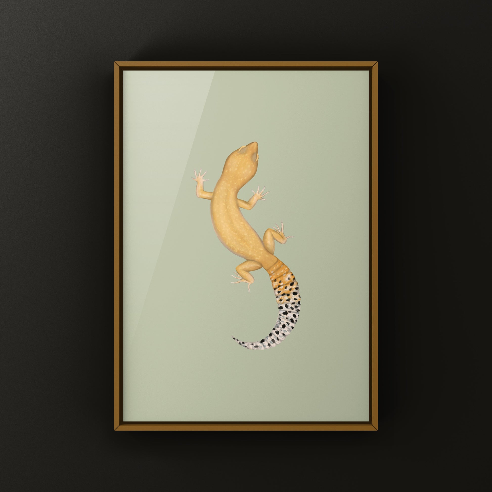 Tangerine Leopard Gecko Art Print from The Silk Ranch