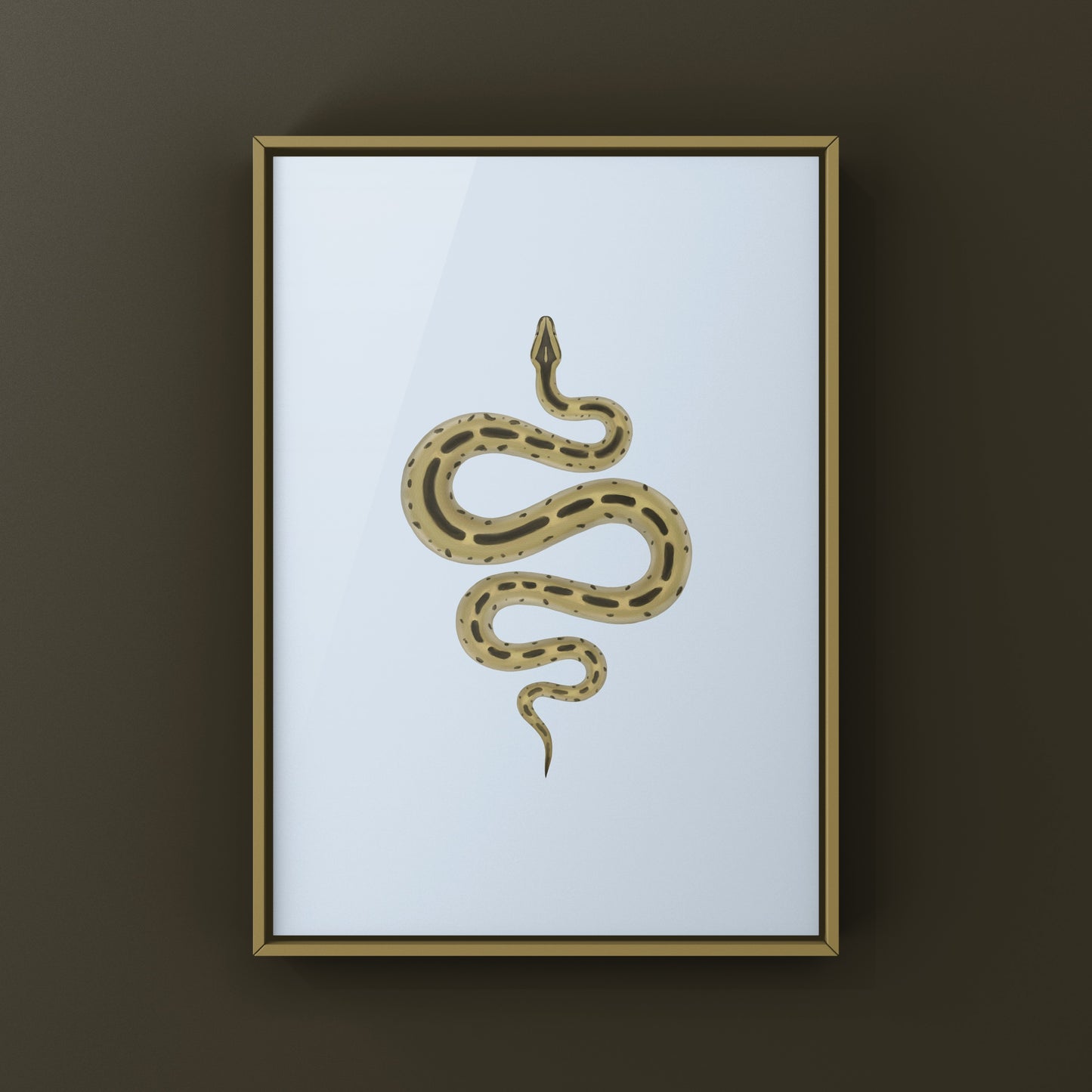 Green Burmese Python (Python bivittatus) Art Print from The Silk Ranch