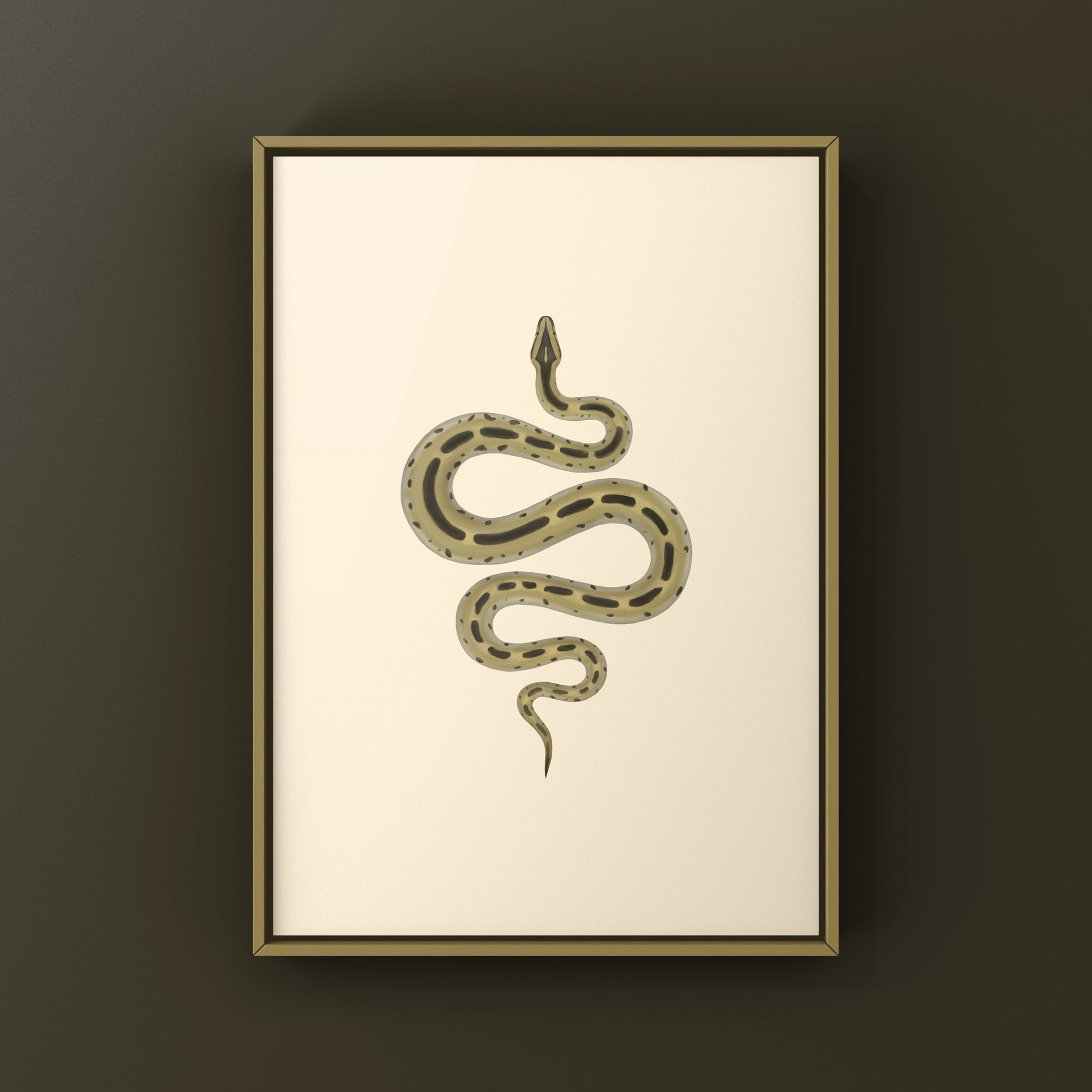 Green Burmese Python (Python bivittatus) Art Print from The Silk Ranch