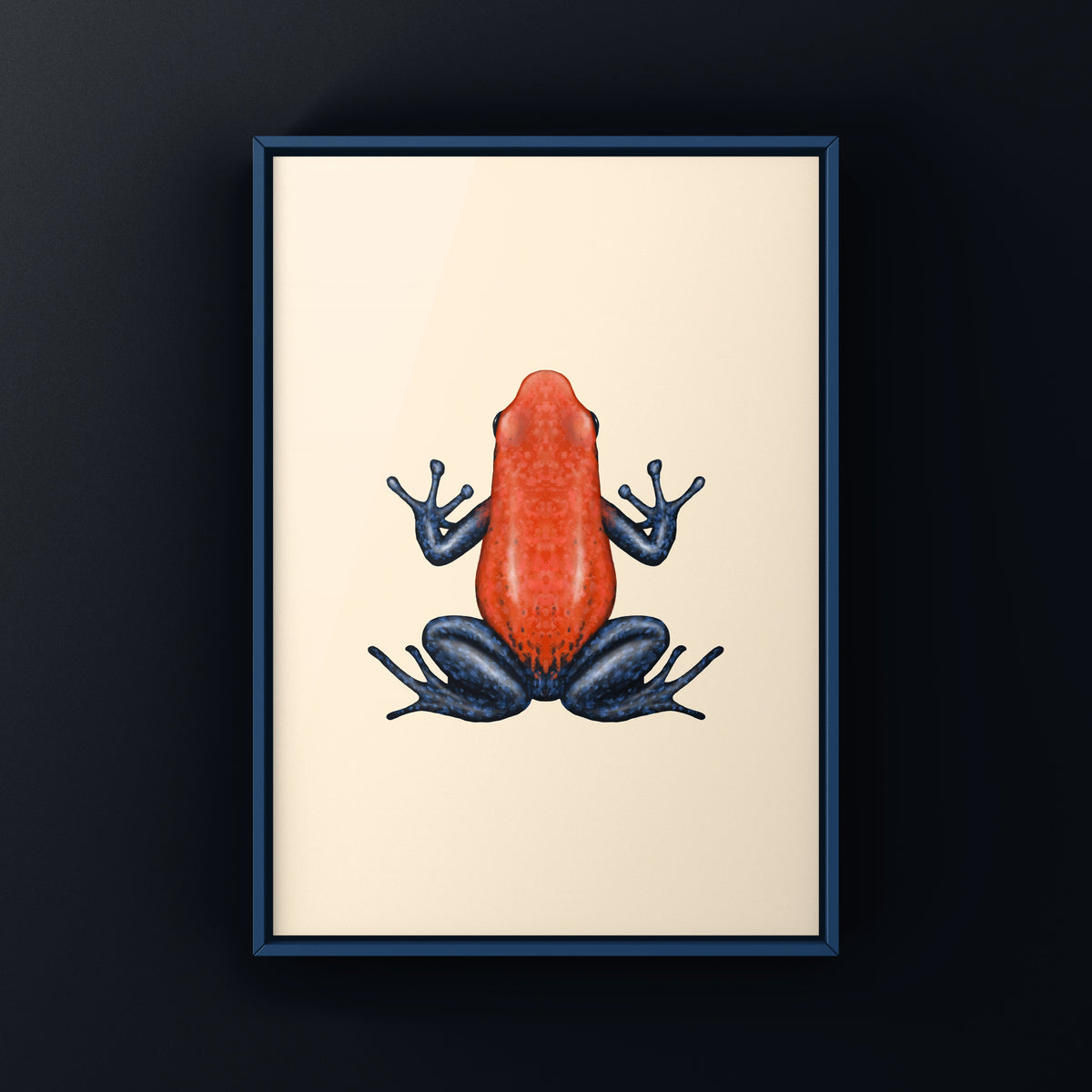 Blue Jeans Strawberry Poison Frog (Oophaga pumilio) art print by The Silk Ranch