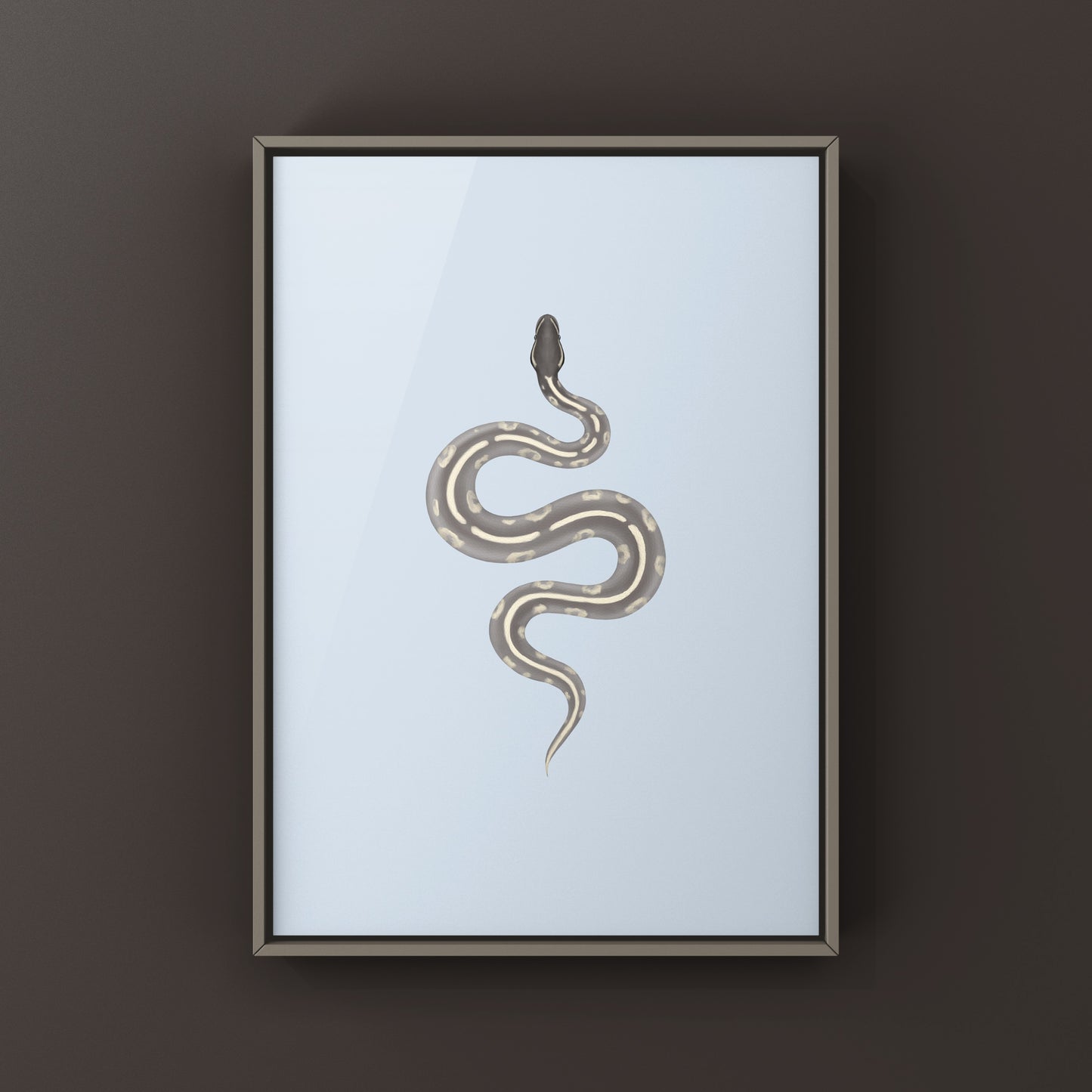 Mystic Potion Ball Python art print by The Silk Ranch featuring vibrant snake illustration on high-quality paper.
