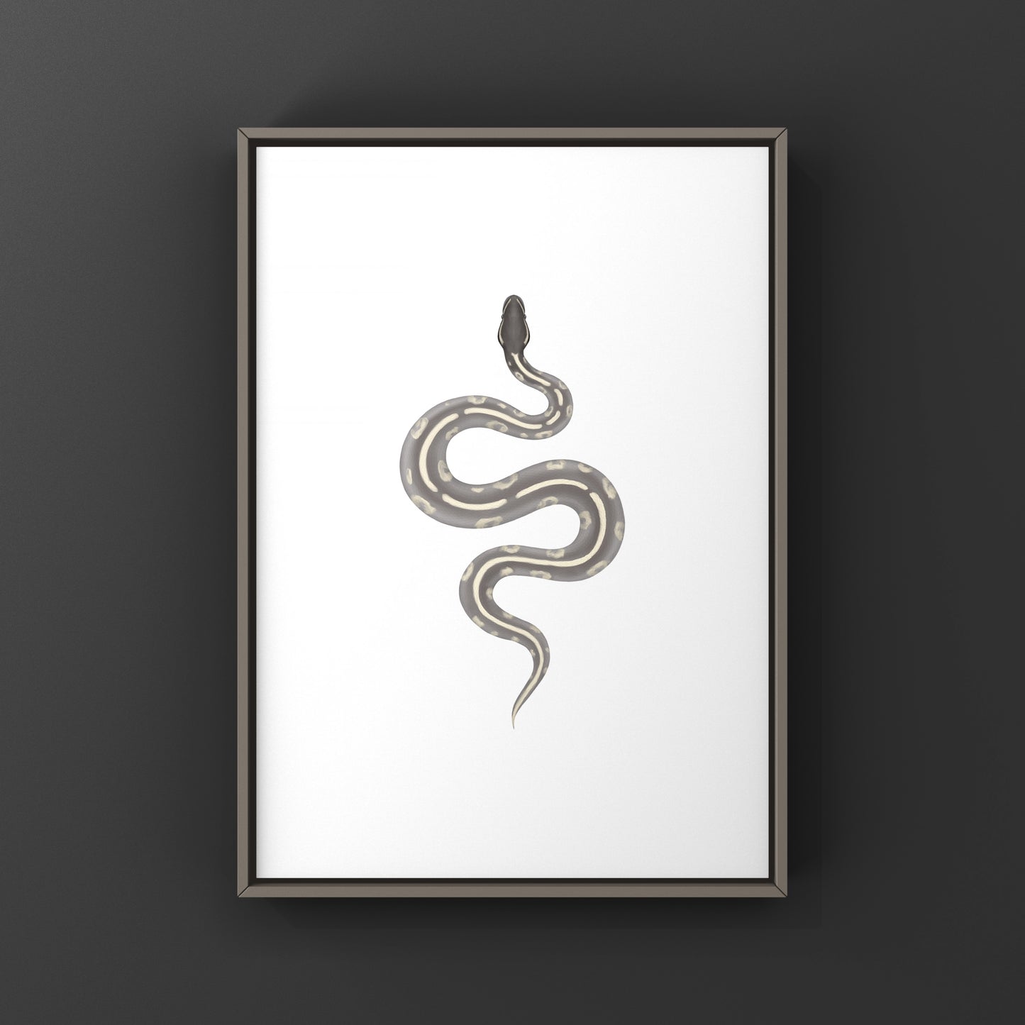 Mystic Potion Ball Python art print by The Silk Ranch featuring vibrant python artwork on high-quality paper.