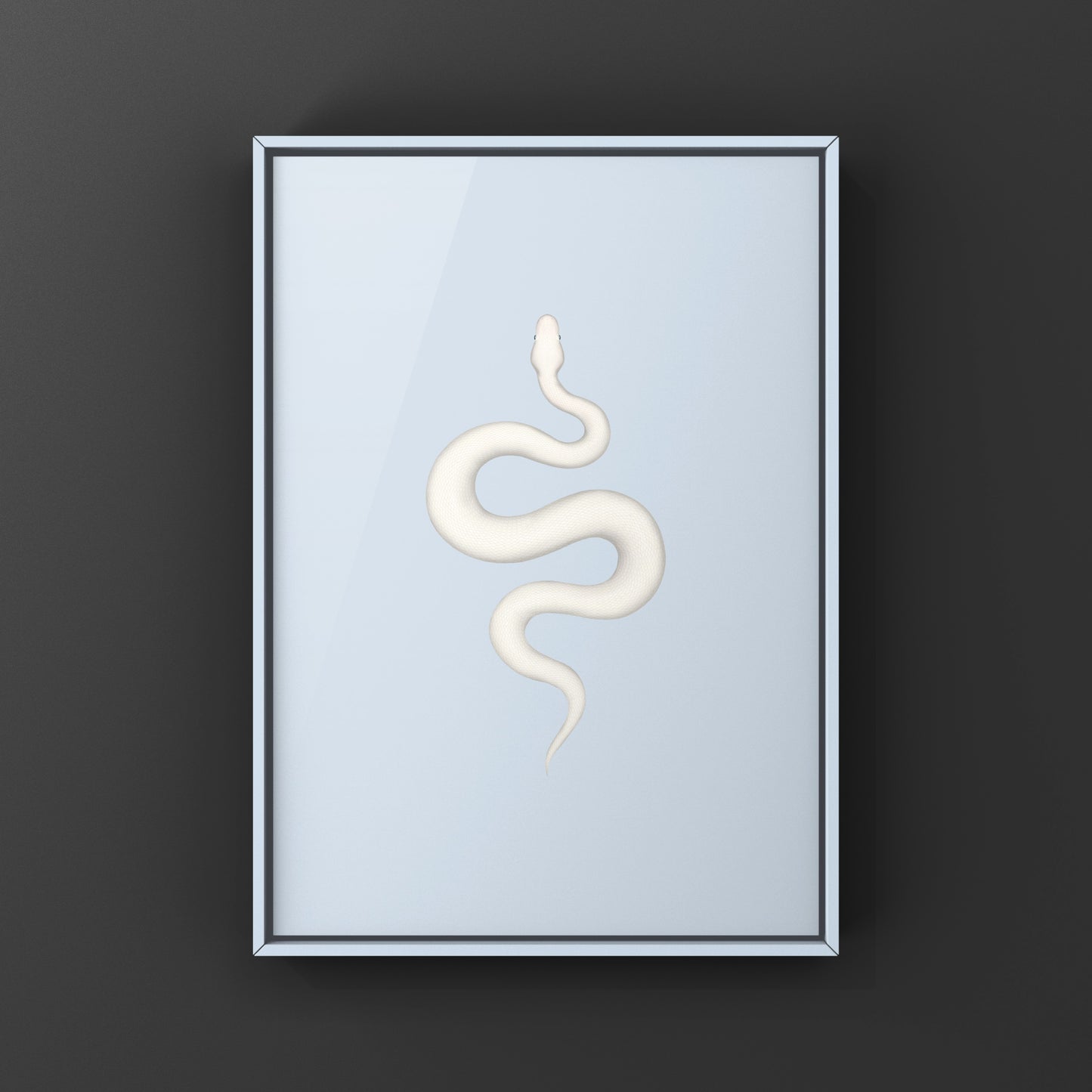 Super Russo Ball Python art print by The Silk Ranch featuring detailed illustration of a ball python on white background.