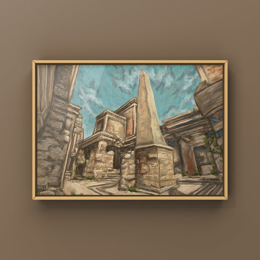 CSGO Anubis Landscape Oil Painting | CSGO Merch | Postcard | CS2 Gaming poster | Art Print |  CounterStrike Art  | By MingoArt