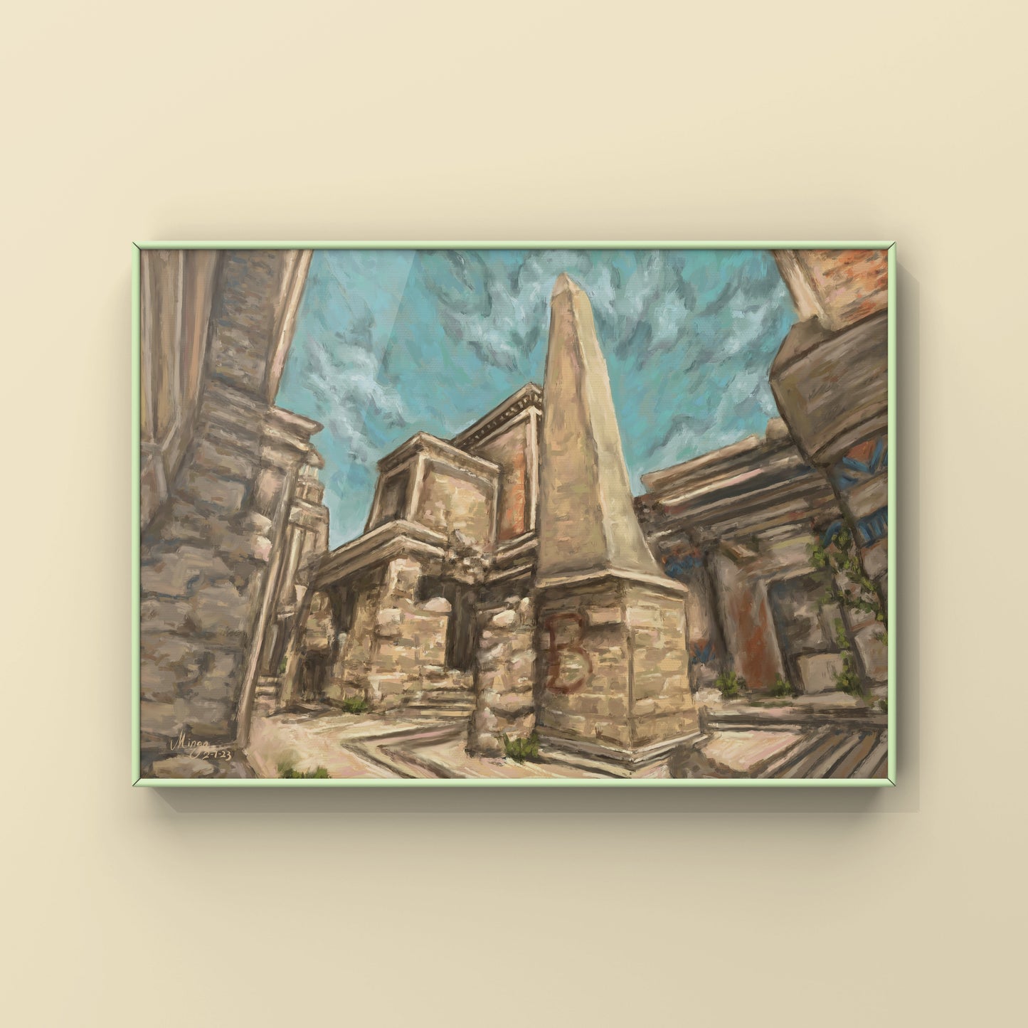 CSGO Anubis Landscape Oil Painting | CSGO Merch | Postcard | CS2 Gaming poster | Art Print |  CounterStrike Art  | By MingoArt