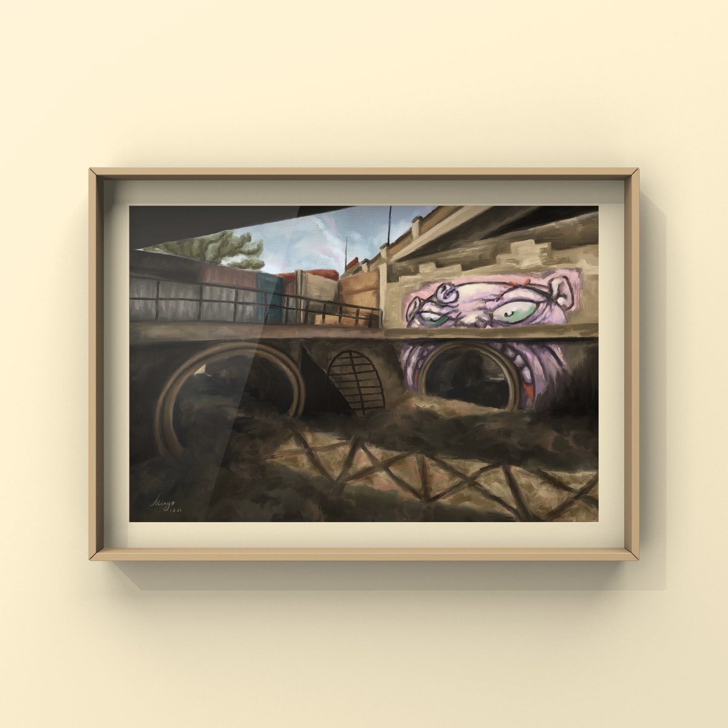 CSGO Overpass Landscape Oil Painting | CSGO Merch | Postcard | CS2 Gaming poster | Art Print | CounterStrike Art | By MingoArt