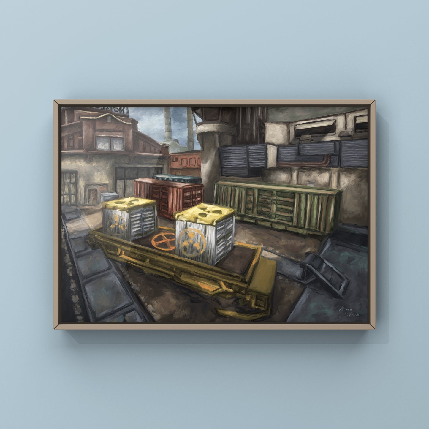 CSGO Train Landscape Oil Painting | CSGO Merch | Postcard | CS2 Gaming poster | Art Print | CounterStrike Art | By MingoArt