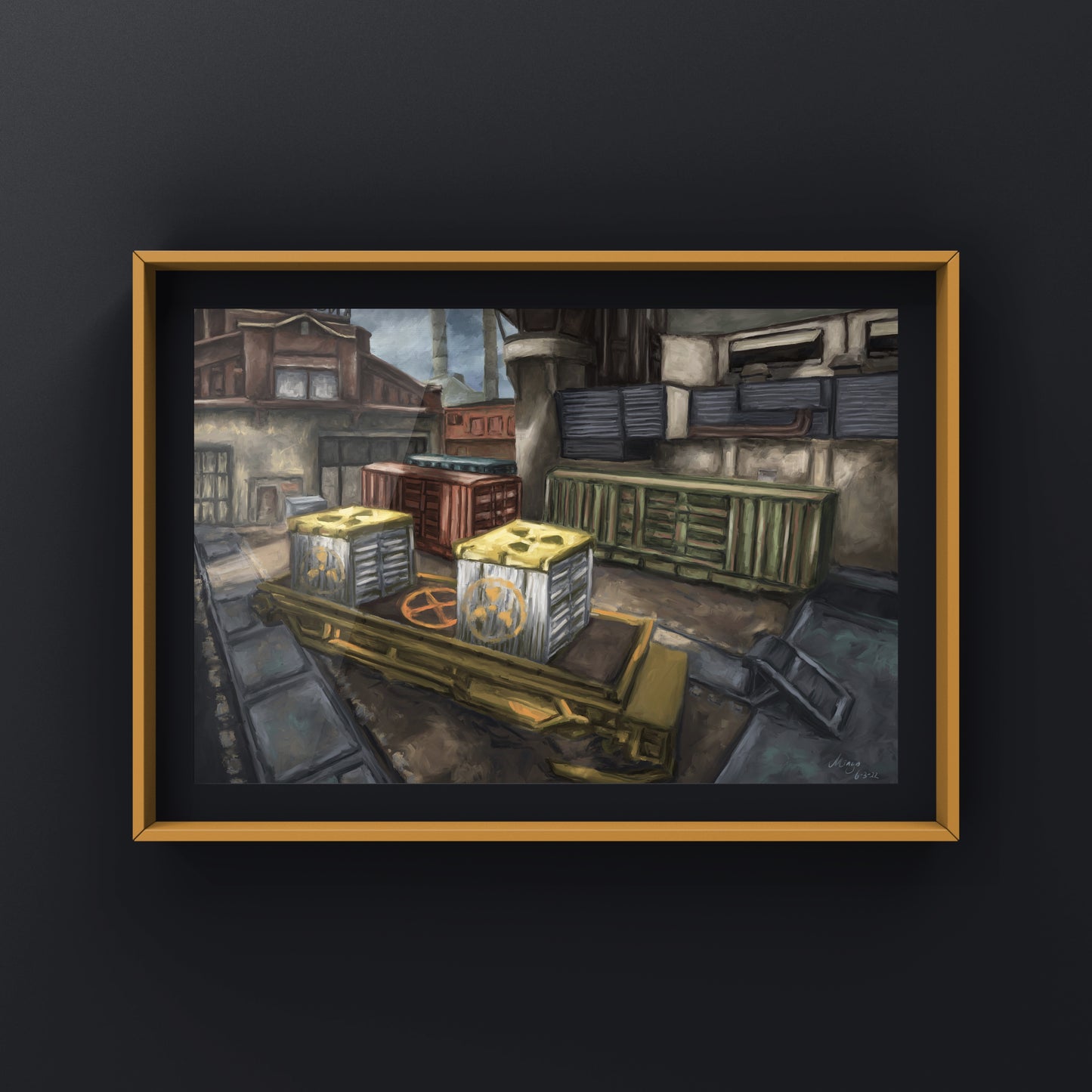 CSGO Train Landscape Oil Painting | CSGO Merch | Postcard | CS2 Gaming poster | Art Print | CounterStrike Art | By MingoArt