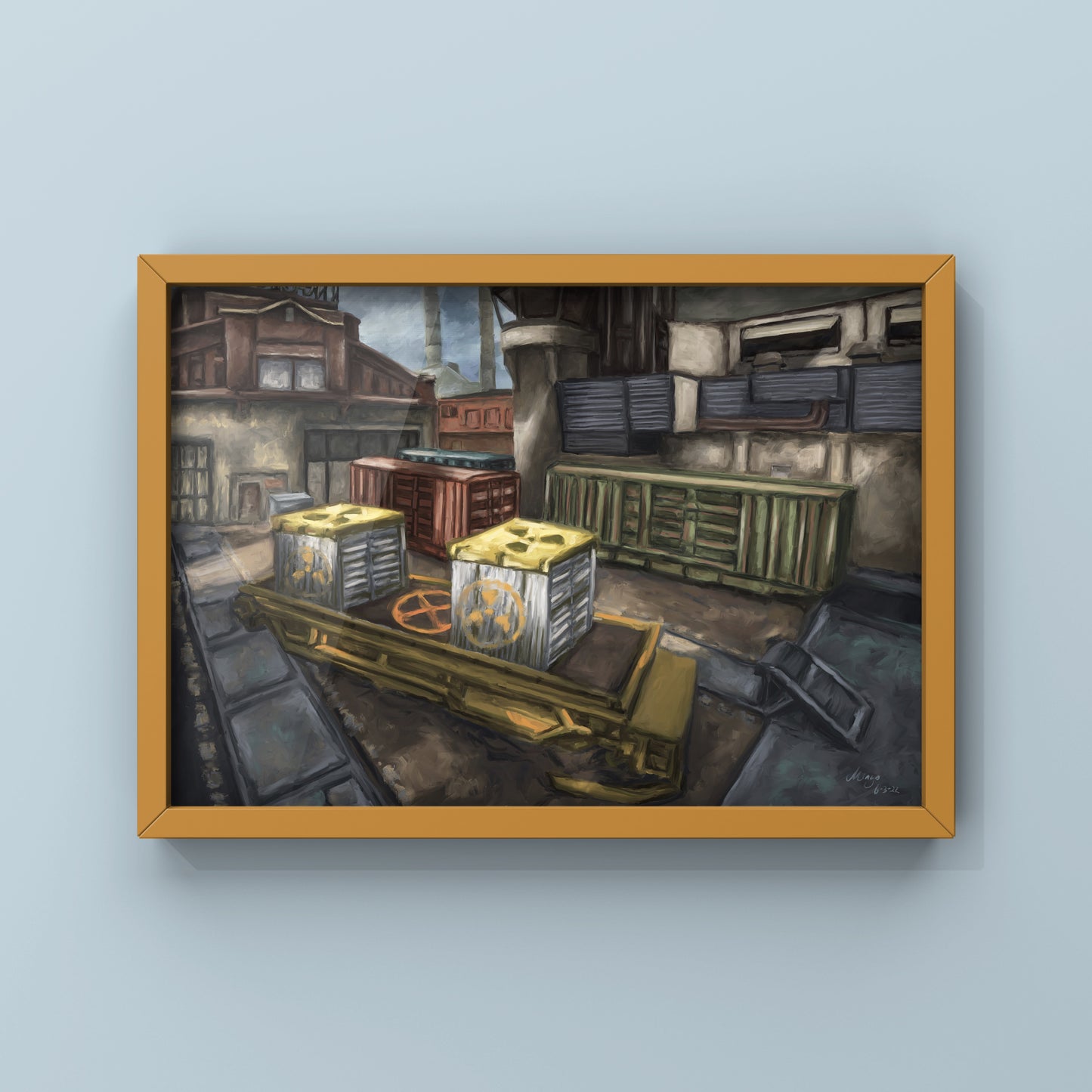 CSGO Train Landscape Oil Painting | CSGO Merch | Postcard | CS2 Gaming poster | Art Print | CounterStrike Art | By MingoArt