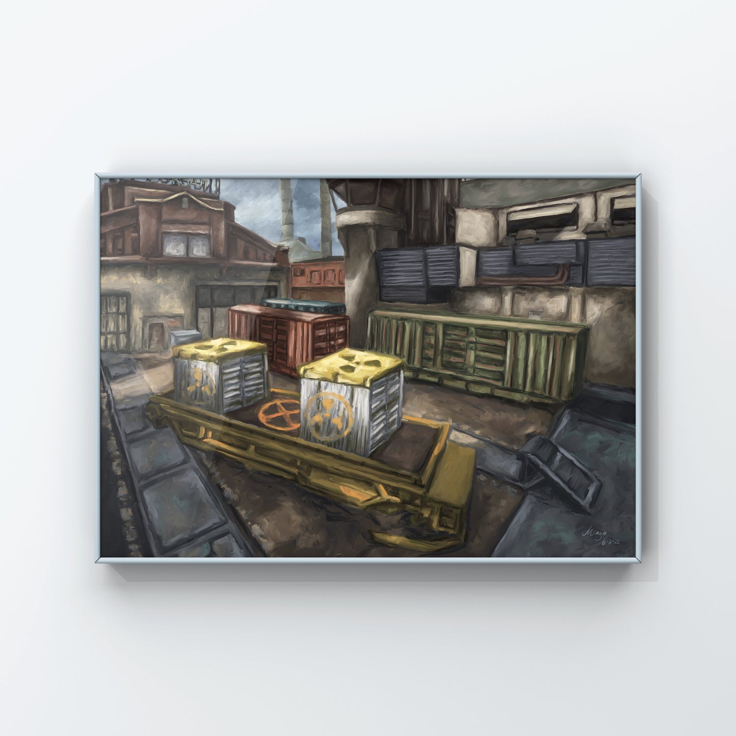 CSGO Train Landscape Oil Painting | CSGO Merch | Postcard | CS2 Gaming poster | Art Print | CounterStrike Art | By MingoArt