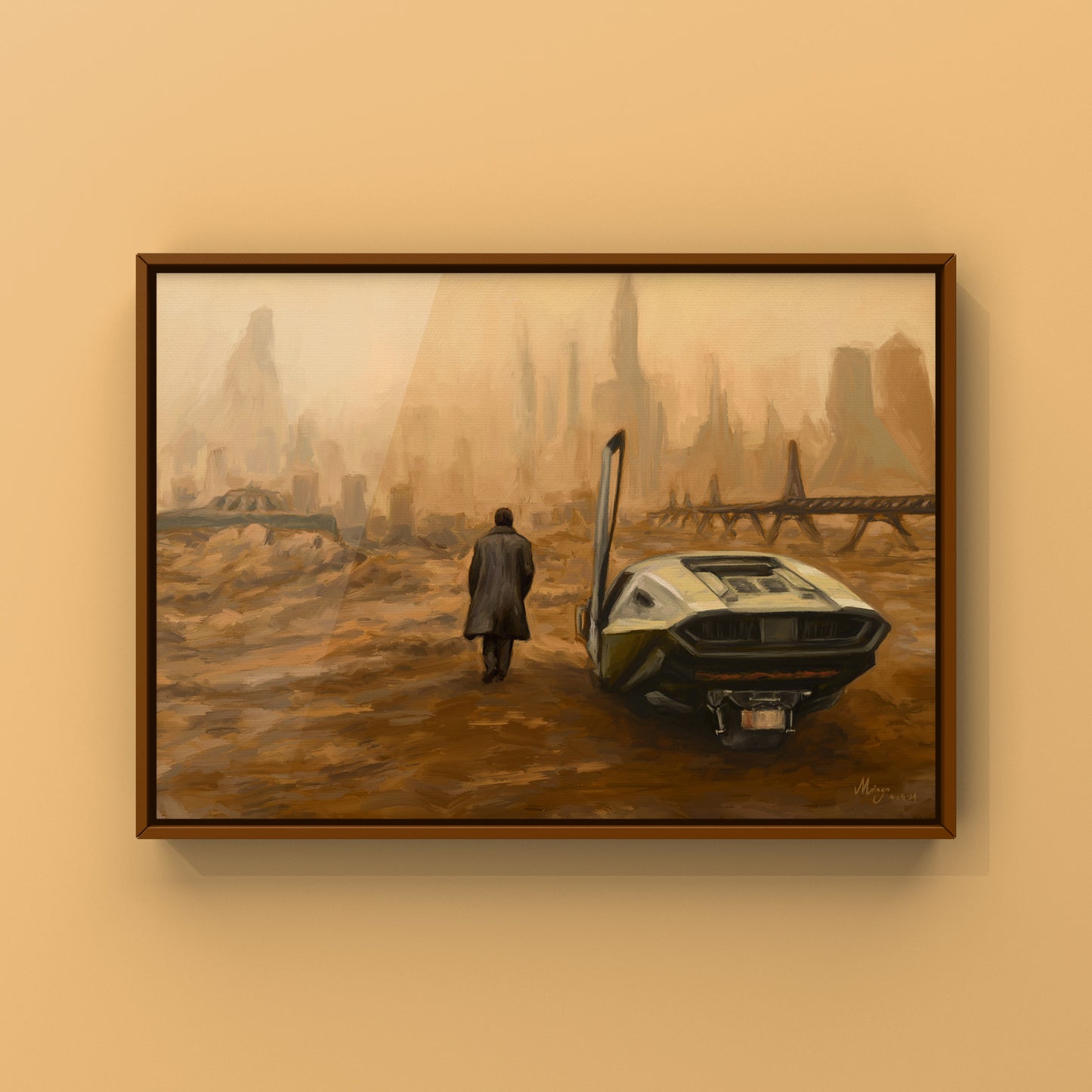 Blade Runner 2049 Movie Poster, Film Wall Art, Oil Painting Print, Classic Retro Poster, Bold Home Decor, Moody Design, By Mingo Art