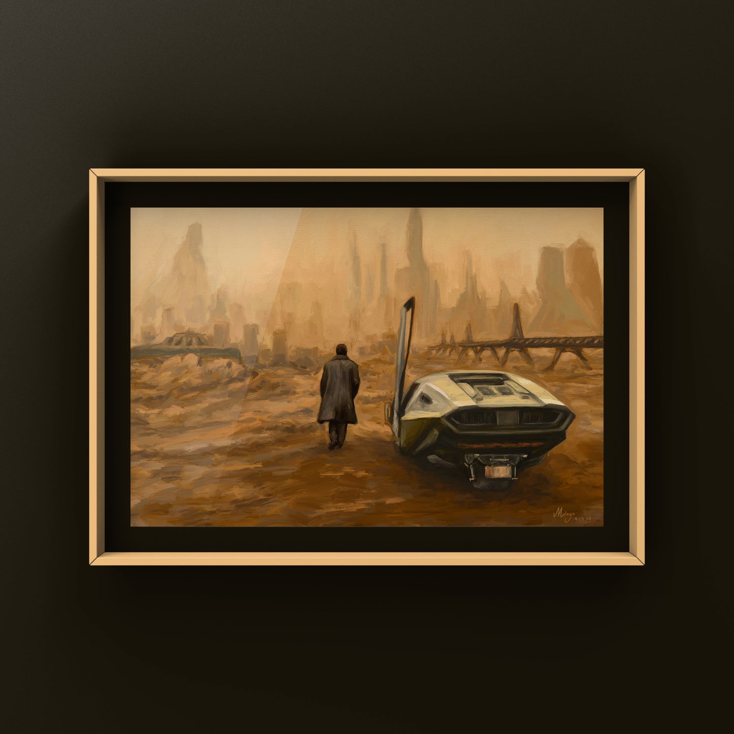 Blade Runner 2049 Movie Poster, Film Wall Art, Oil Painting Print, Classic Retro Poster, Bold Home Decor, Moody Design, By Mingo Art