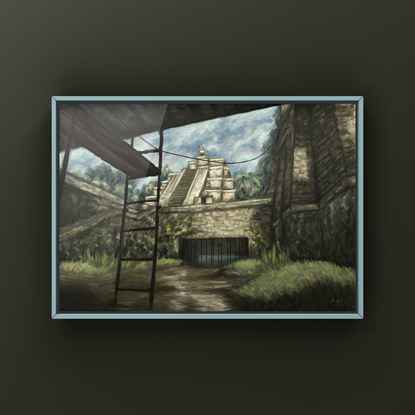 CSGO Aztec Landscape Oil Painting | CSGO Merch | Postcard | CS2 Gaming poster | Art Print | CounterStrike Art | By MingoArt