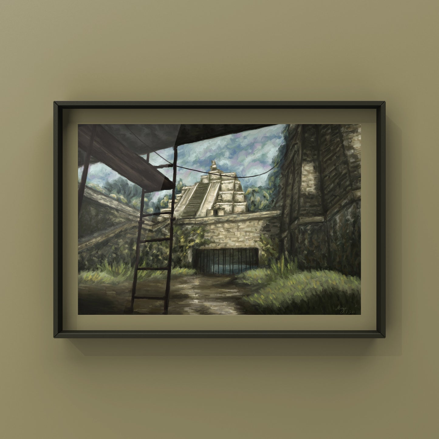 CSGO Aztec Landscape Oil Painting | CSGO Merch | Postcard | CS2 Gaming poster | Art Print | CounterStrike Art | By MingoArt