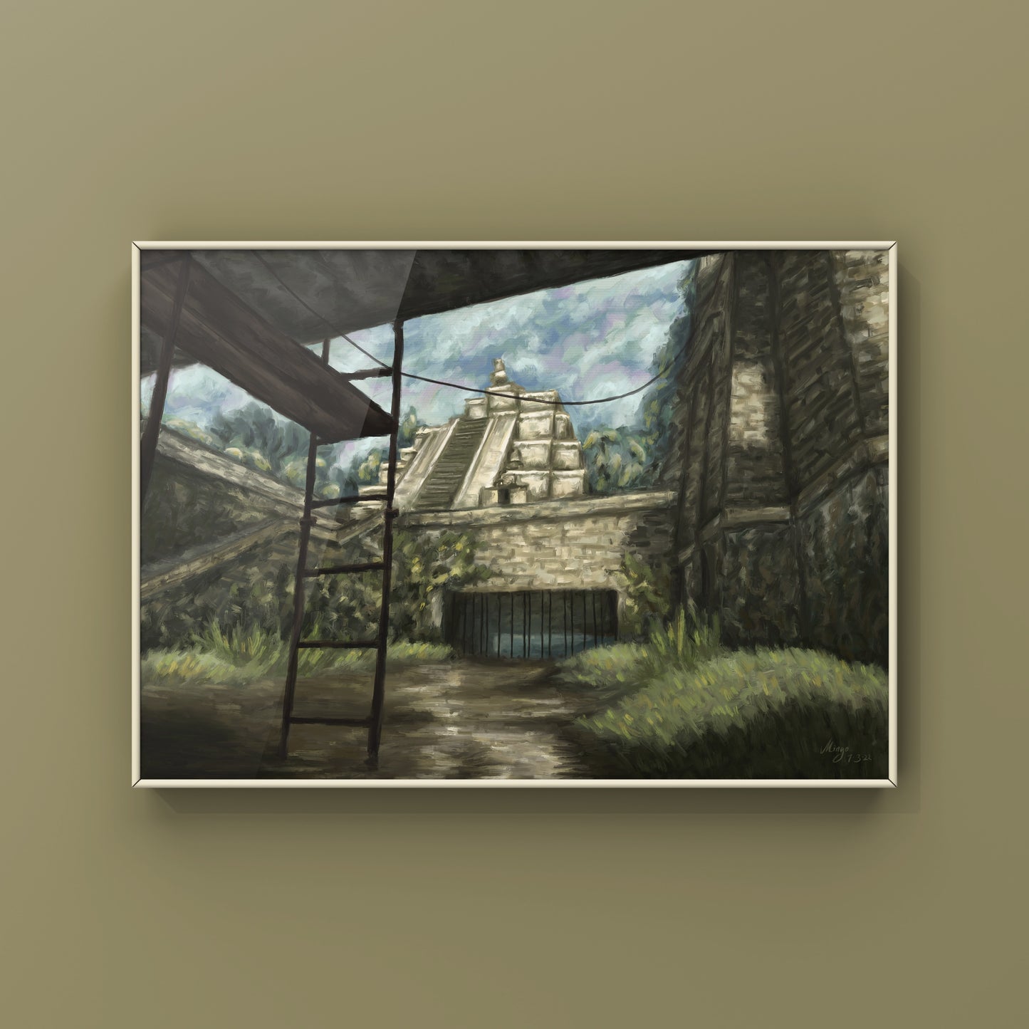 CSGO Aztec Landscape Oil Painting | CSGO Merch | Postcard | CS2 Gaming poster | Art Print | CounterStrike Art | By MingoArt