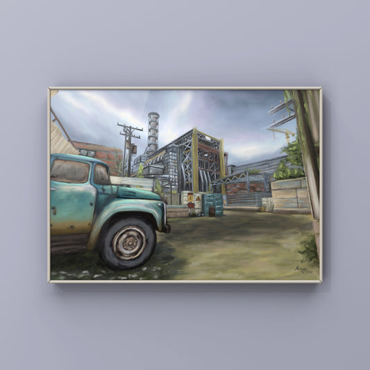 CSGO Cache Landscape Oil Painting | CSGO Merch | Postcard | CS2 Gaming poster | Art Print | CounterStrike Art | By MingoArt