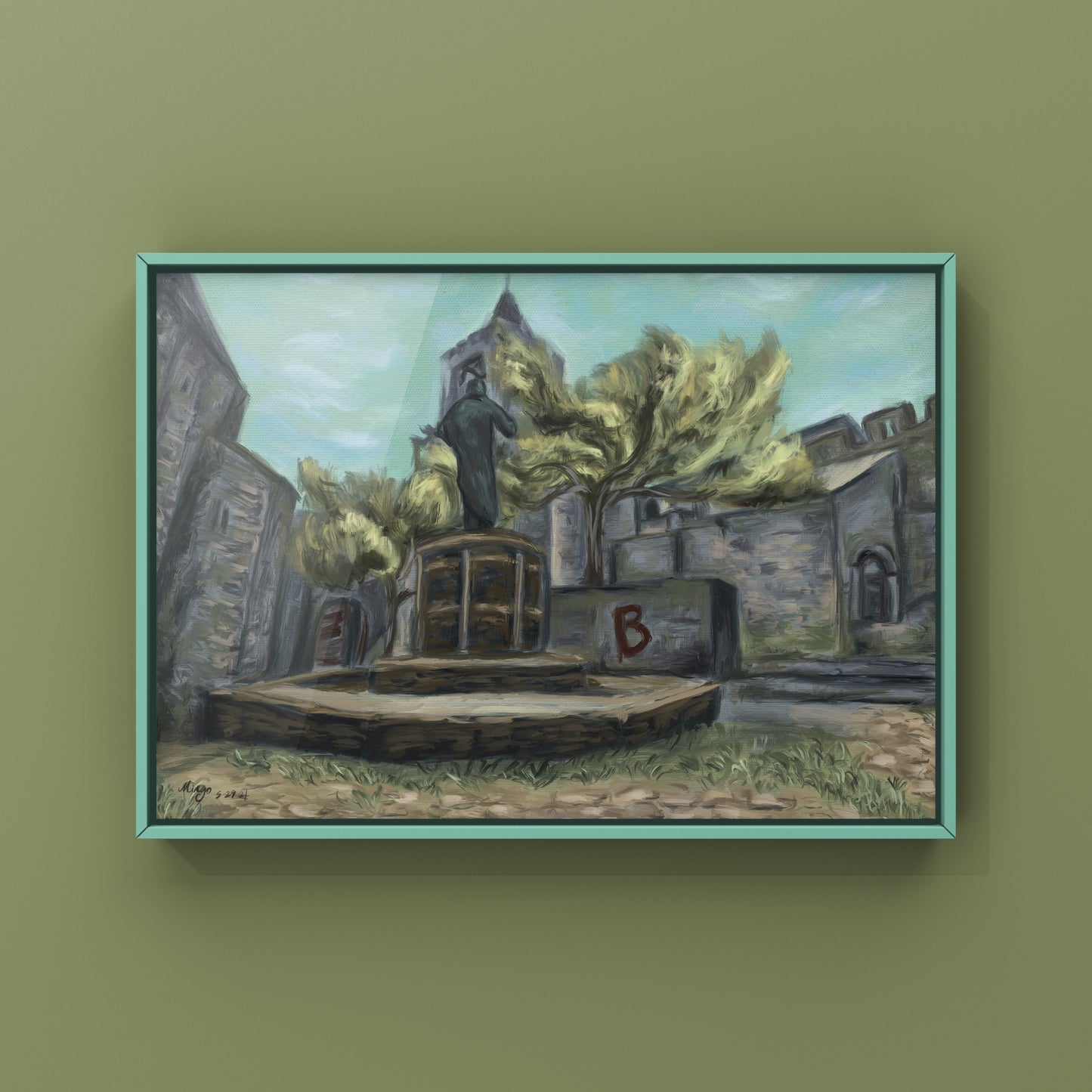 CSGO Cobblestone Landscape Oil Painting | CSGO Merch | Postcard | CS2 Gaming poster | CounterStrike Art | By MingoArt