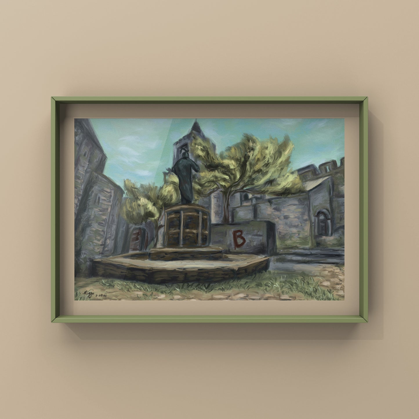 CSGO Cobblestone Landscape Oil Painting | CSGO Merch | Postcard | CS2 Gaming poster | CounterStrike Art | By MingoArt